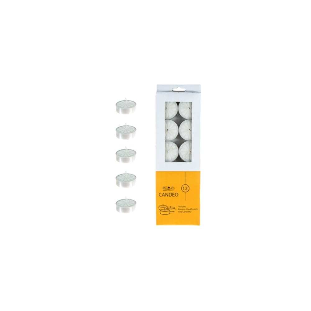 Tea Light Candles - White 12 Pack Unscented 3