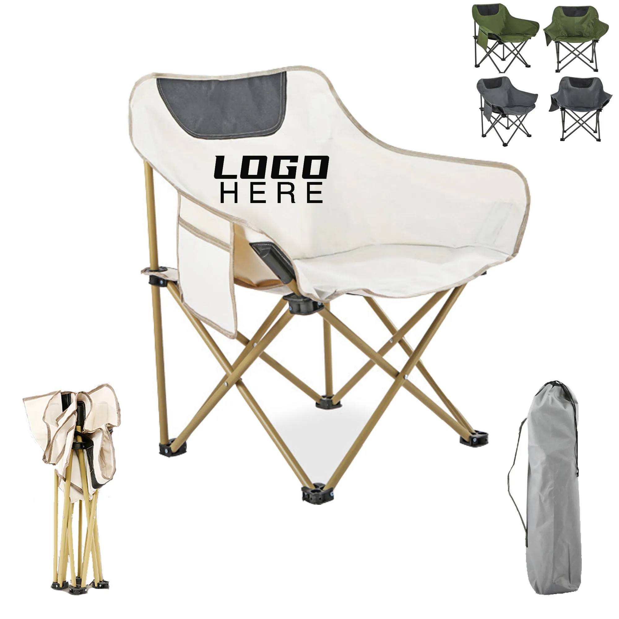 Outdoor Camping Folding Chair With Carrying Bag