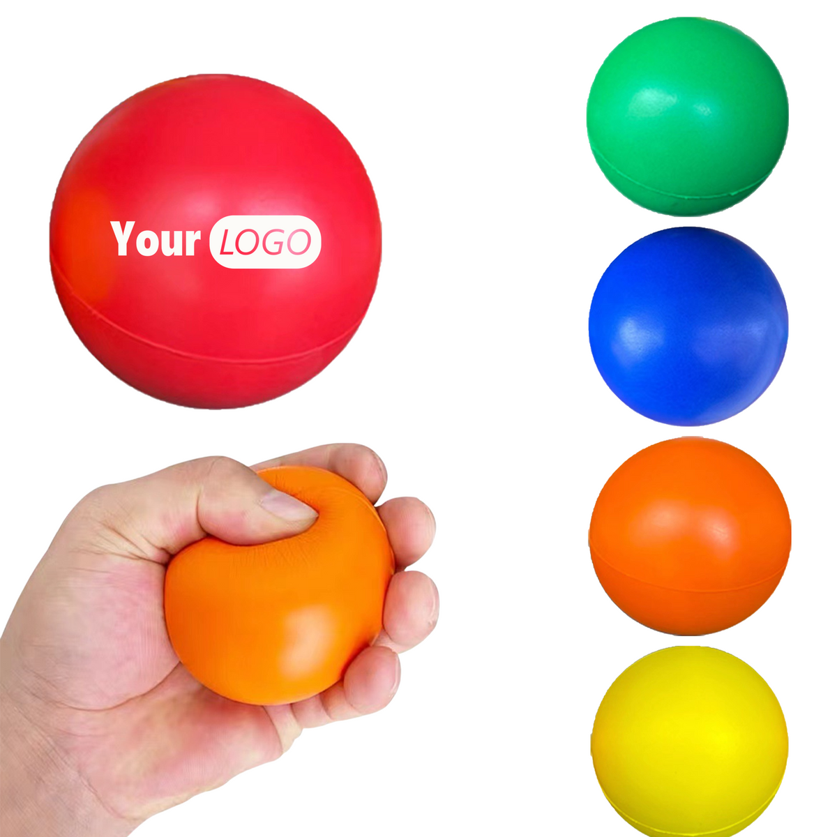 Polyurethane-Made Round Stress Ball MOQ 100