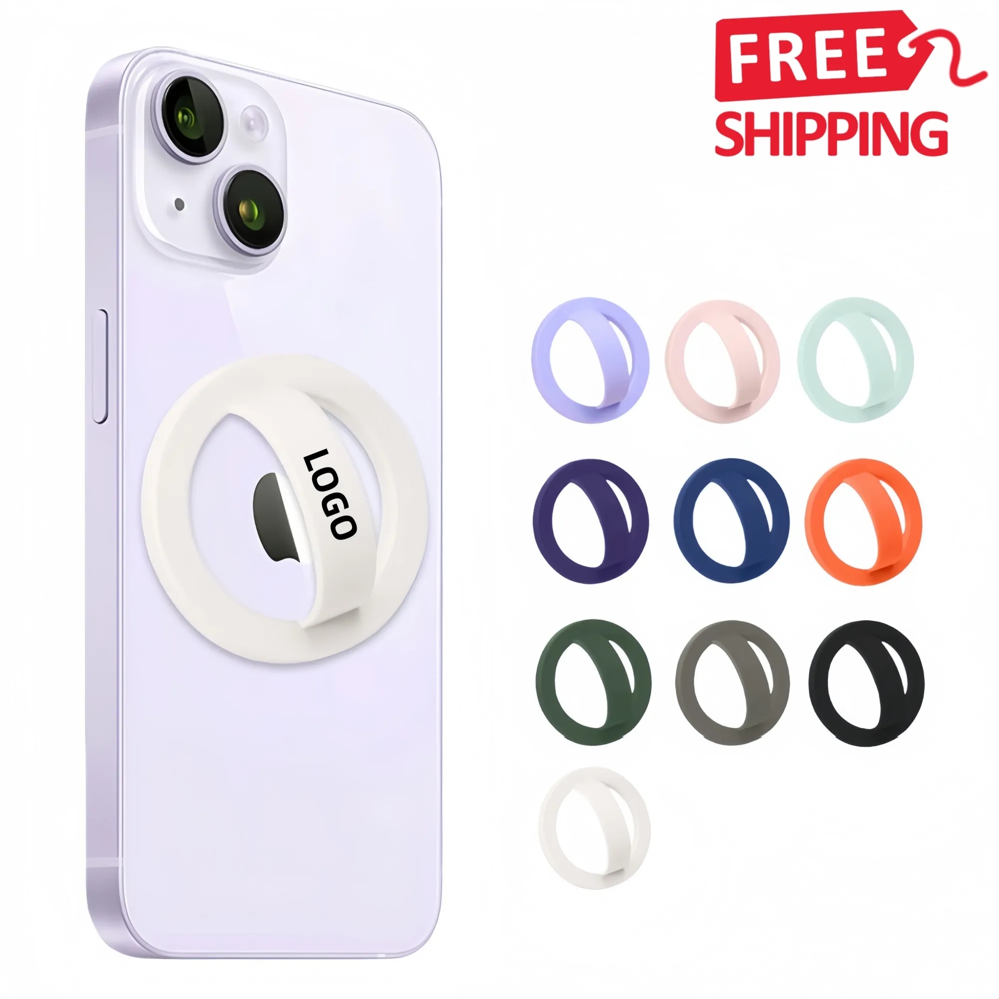 Magnetic Silicone Phone Ring Holder Rotating Grip