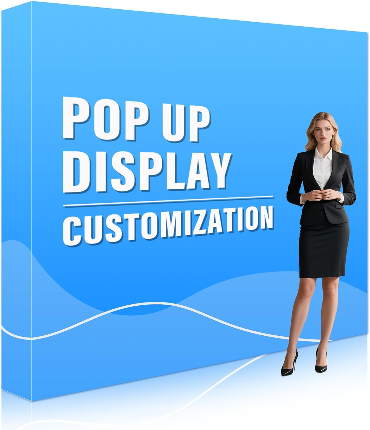 Custom Collapsible Pop Up Display Stand with Tension Fabric Banner