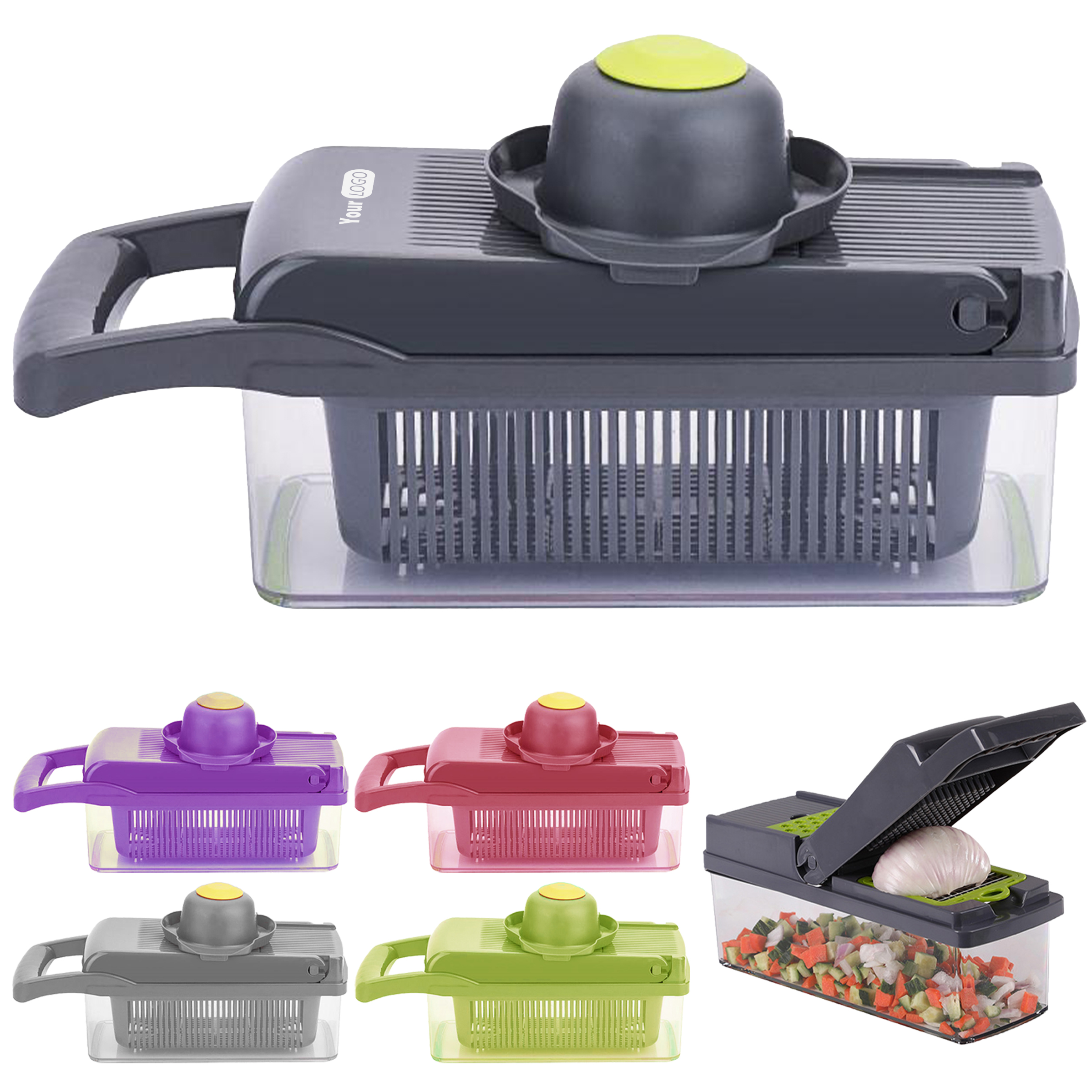 Stainless Steel Multi Functional Vegetable Chopper 9