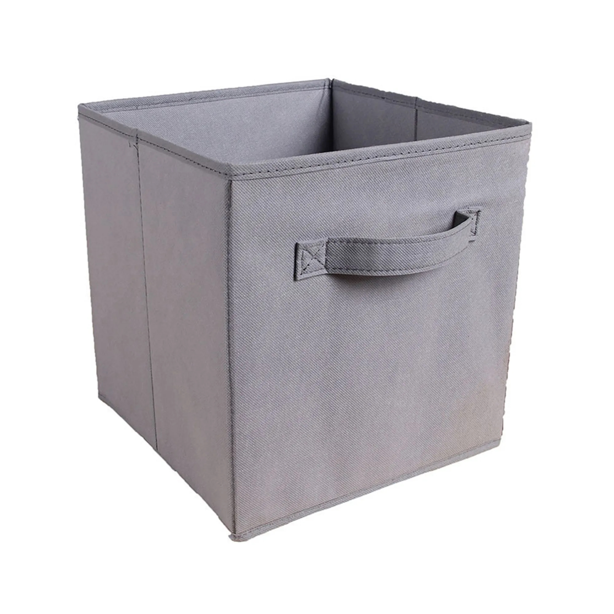MOQ50 11" Square Non-Woven Folding Storage Box With Handle 28