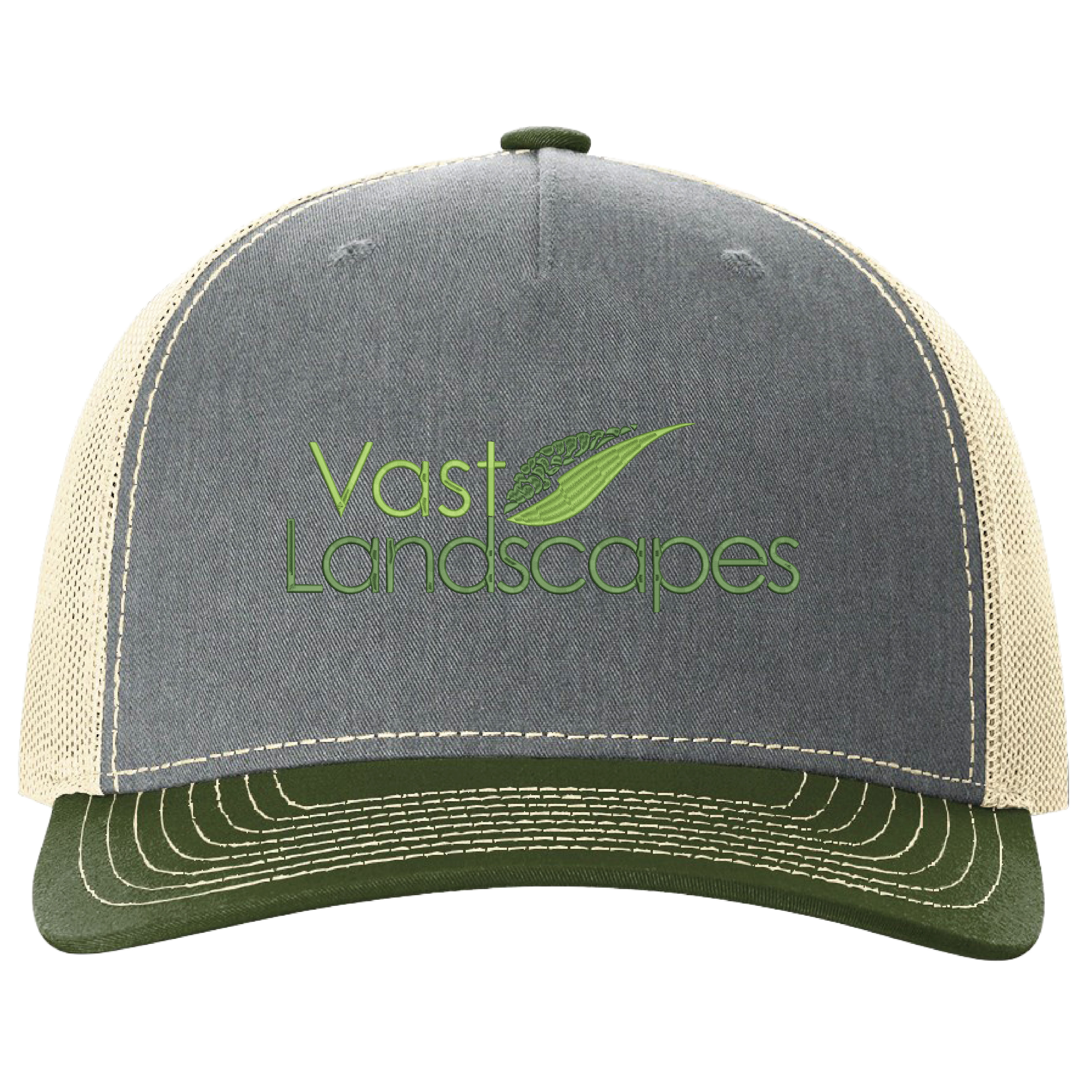 Richardson 112FP 5-Panel Snapback Trucker Hat w/Leatherette Adhesive Patches or Embroidery 73