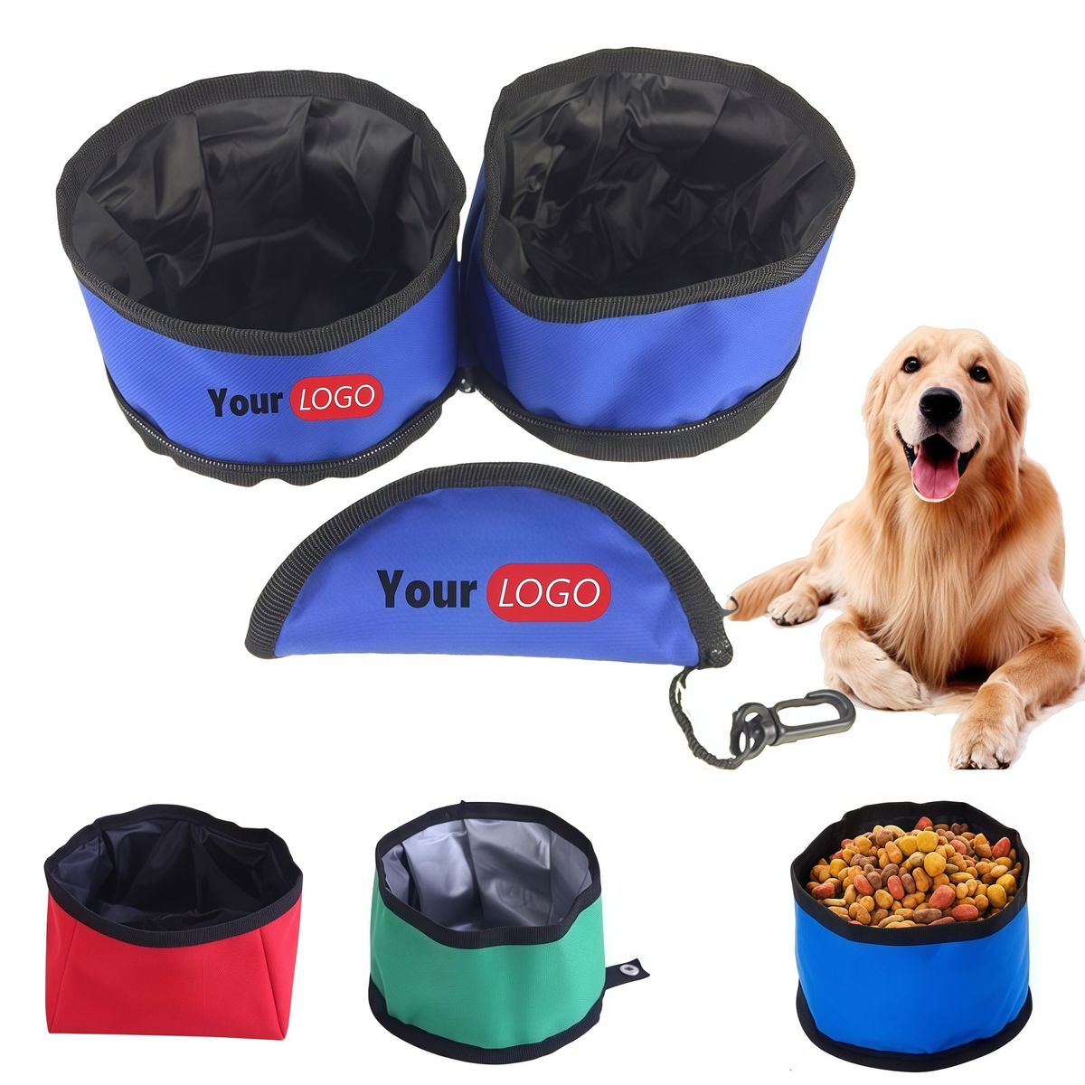 Oxford Cloth Folding Travel Dog Bowl 3