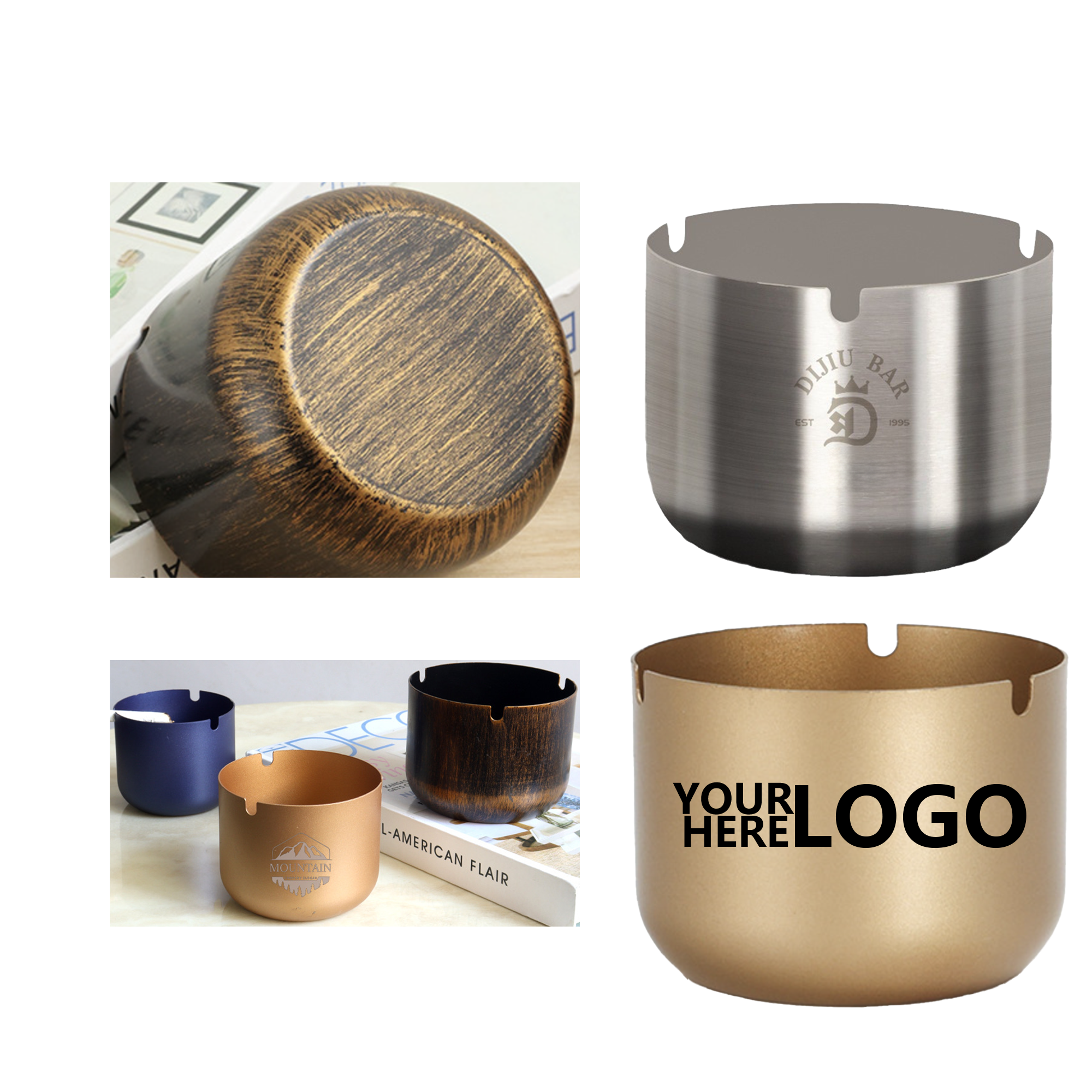 Stainless Steel Vintage Ashtray 3