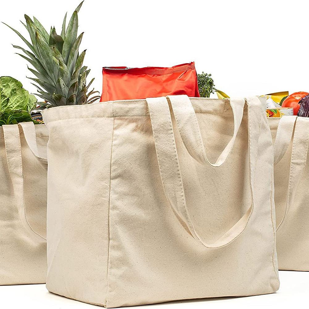 Poly-Cotton Canvas Grocery Tote Bag, custom tote bag with logo imprint 13