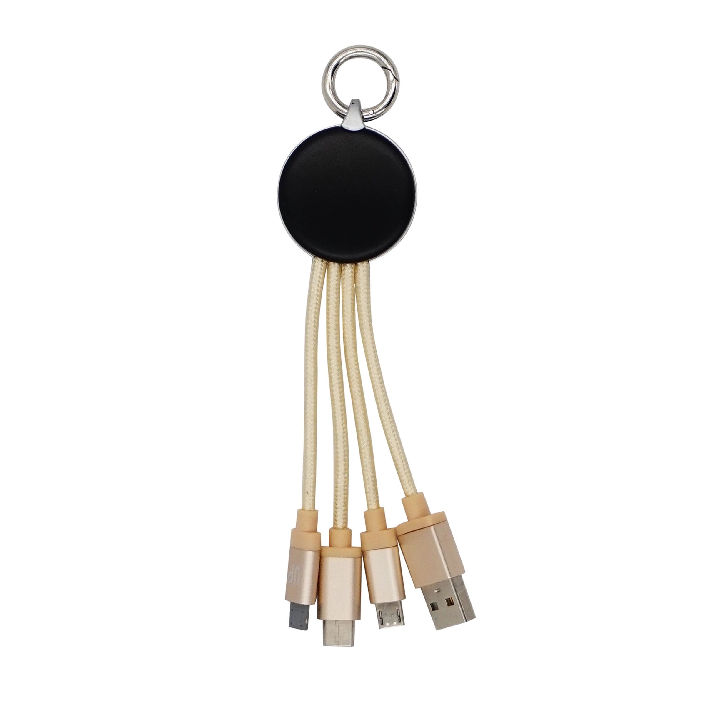 Metallic Logo Light Up Cable with Type C USB 4