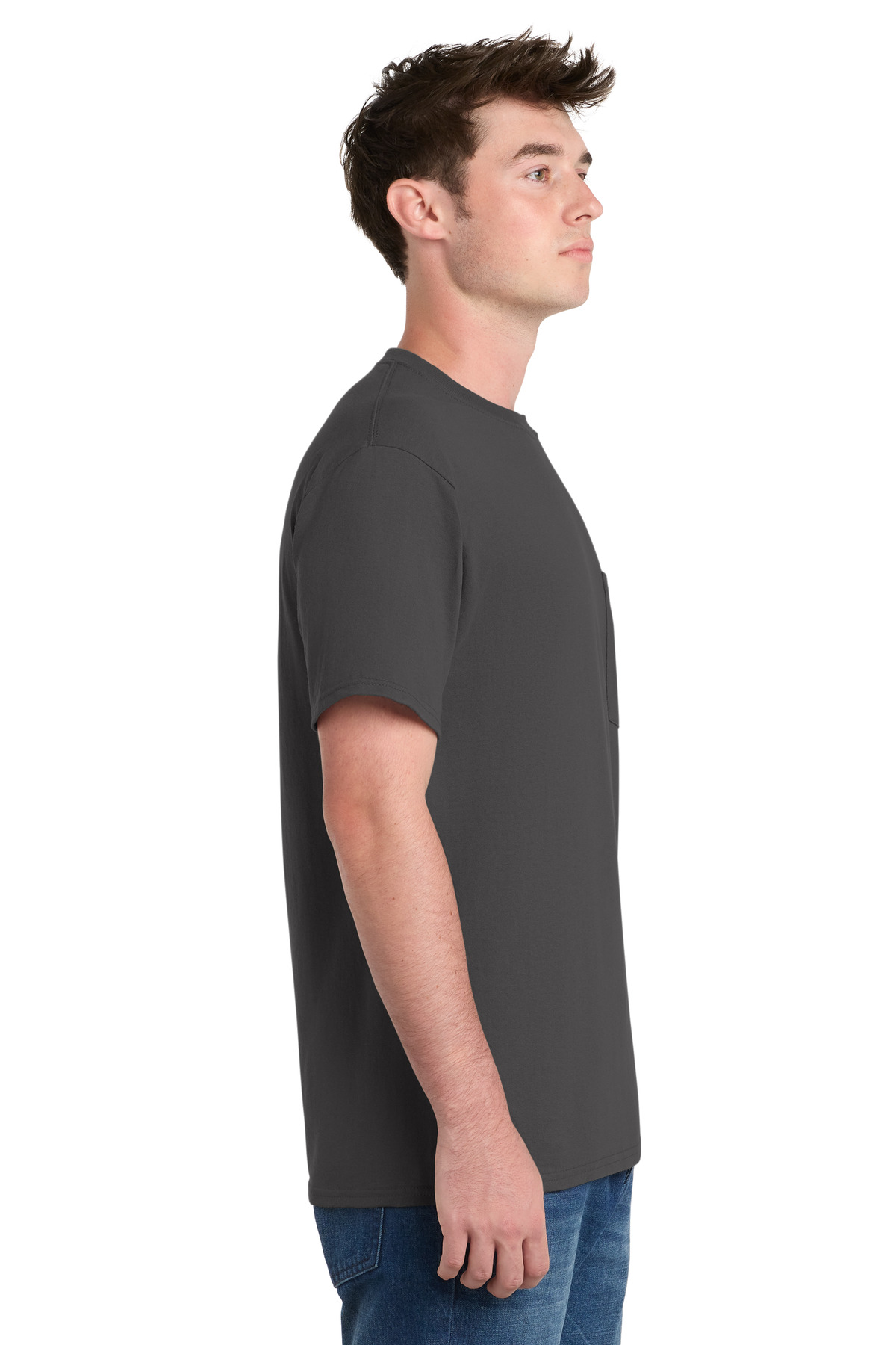 Port & Company Men's Tall Essential Pocket T-Shirt (PC61PT) - Super Soft Heavyweight Tee - View #3