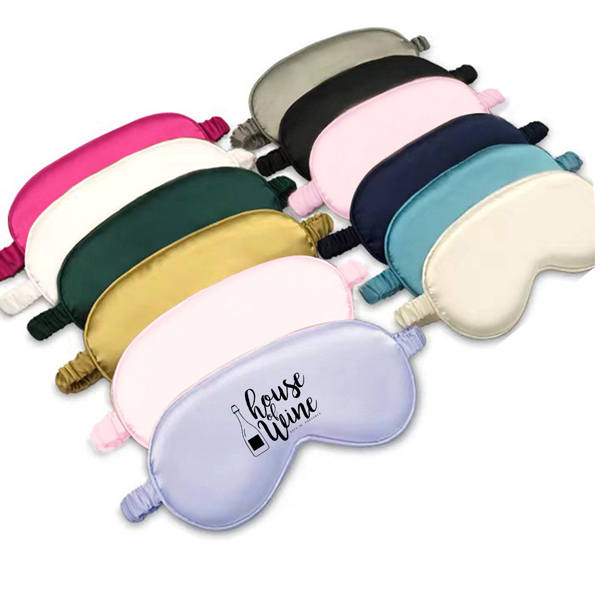 Satin Sleep Eye Mask Elastic For Home Offices Train 4