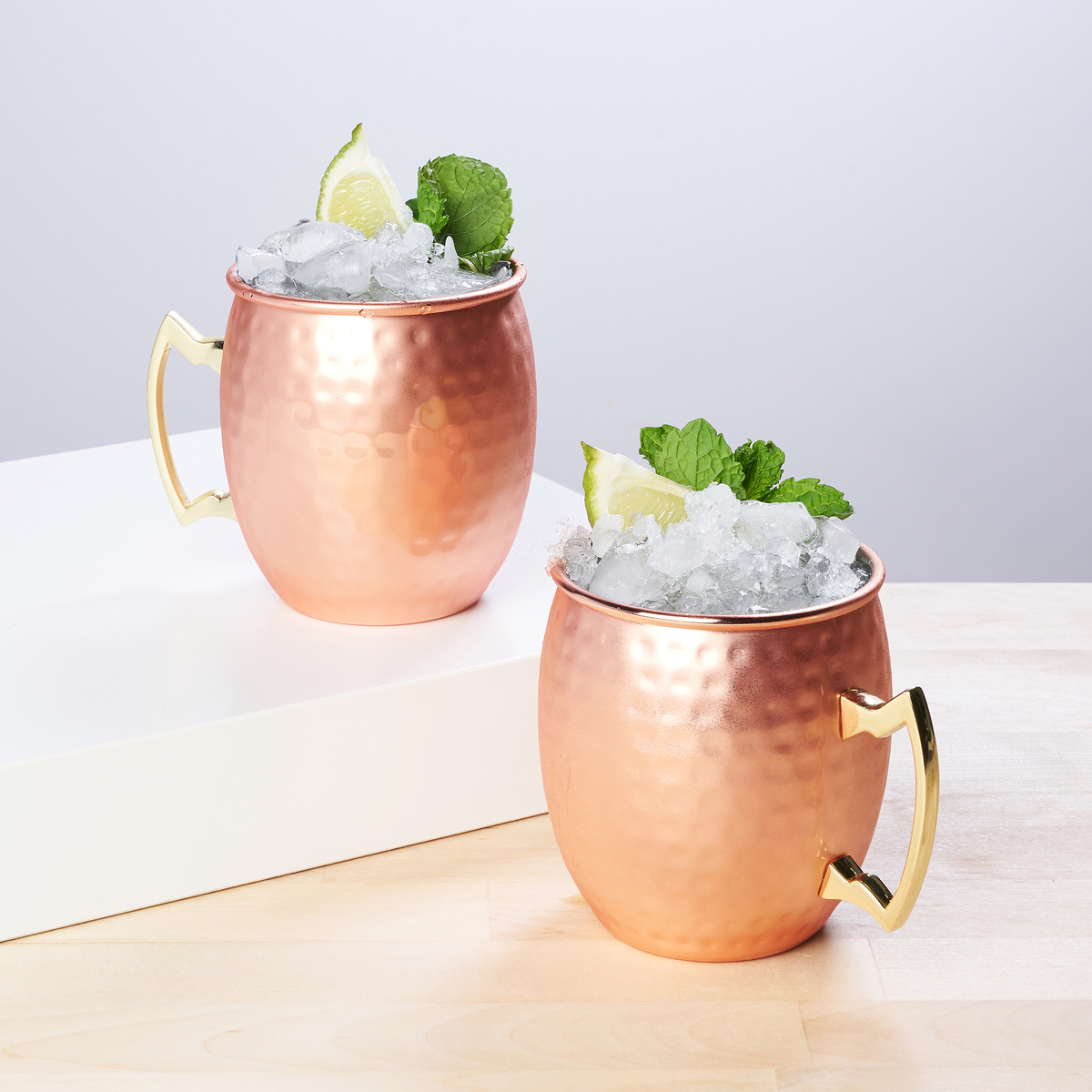Hammered Moscow Mule Copper Mugs (Set of 2) - Thumbnail 3