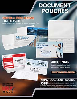 Document pouch sales flyer