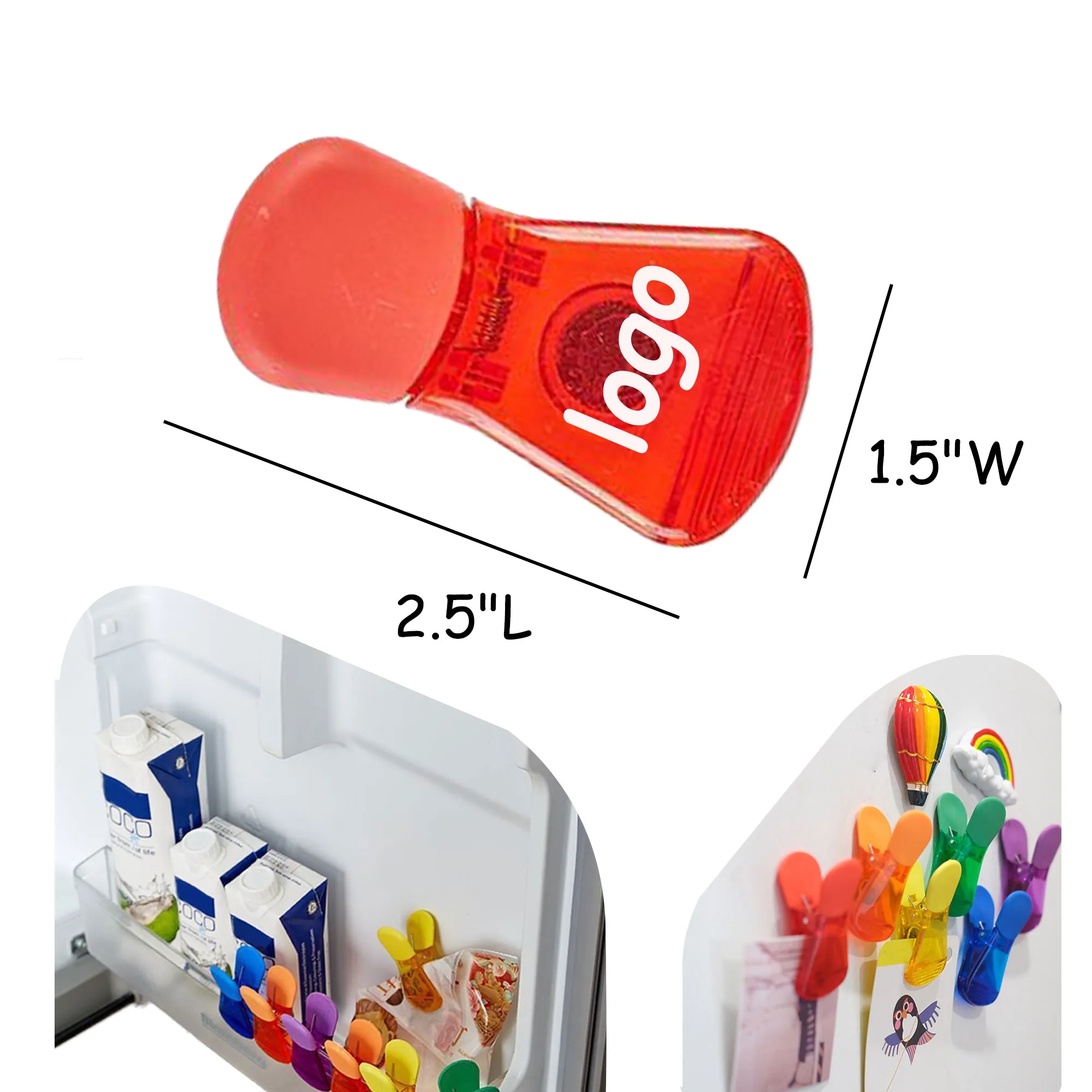 MOQ 10 Magnetic Refrigerator Note Clip Food Packaging 11