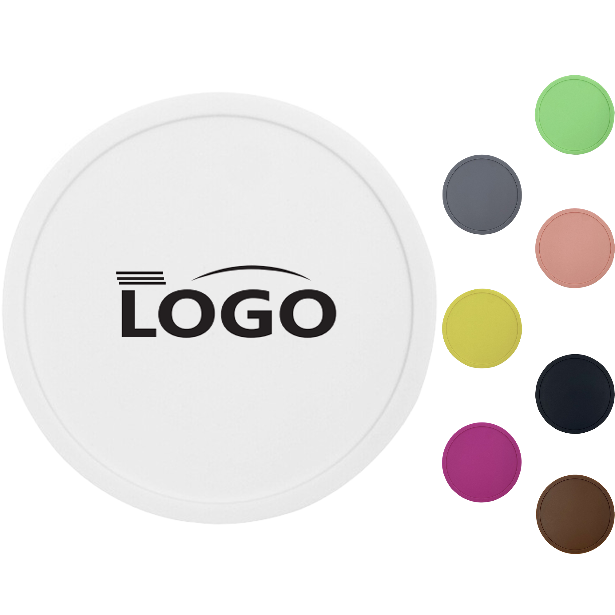 Classic Round Silicone Coaster Set