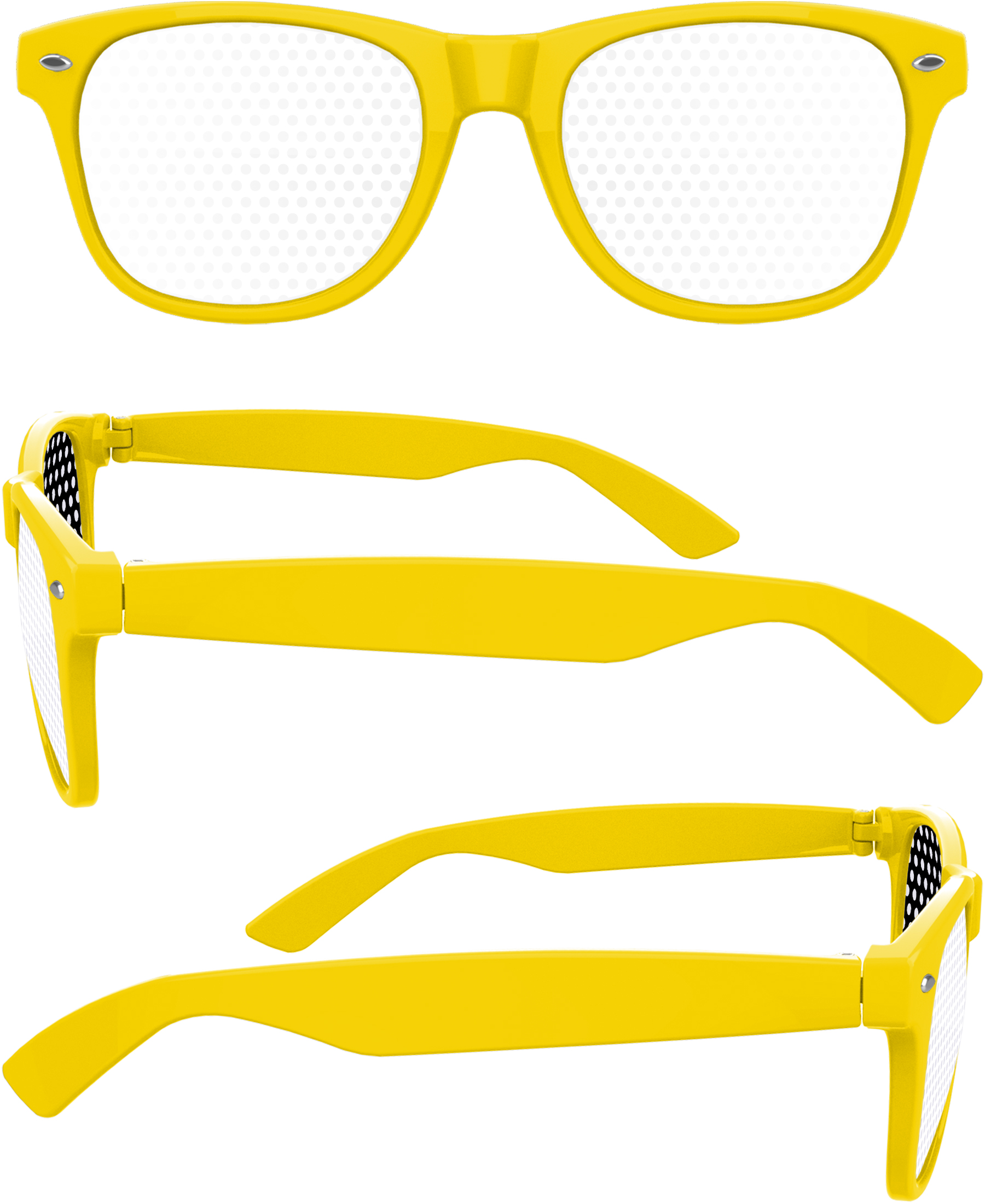 Retro Pinhole Sunglasses w/ 1-Color Temple Imprint 46