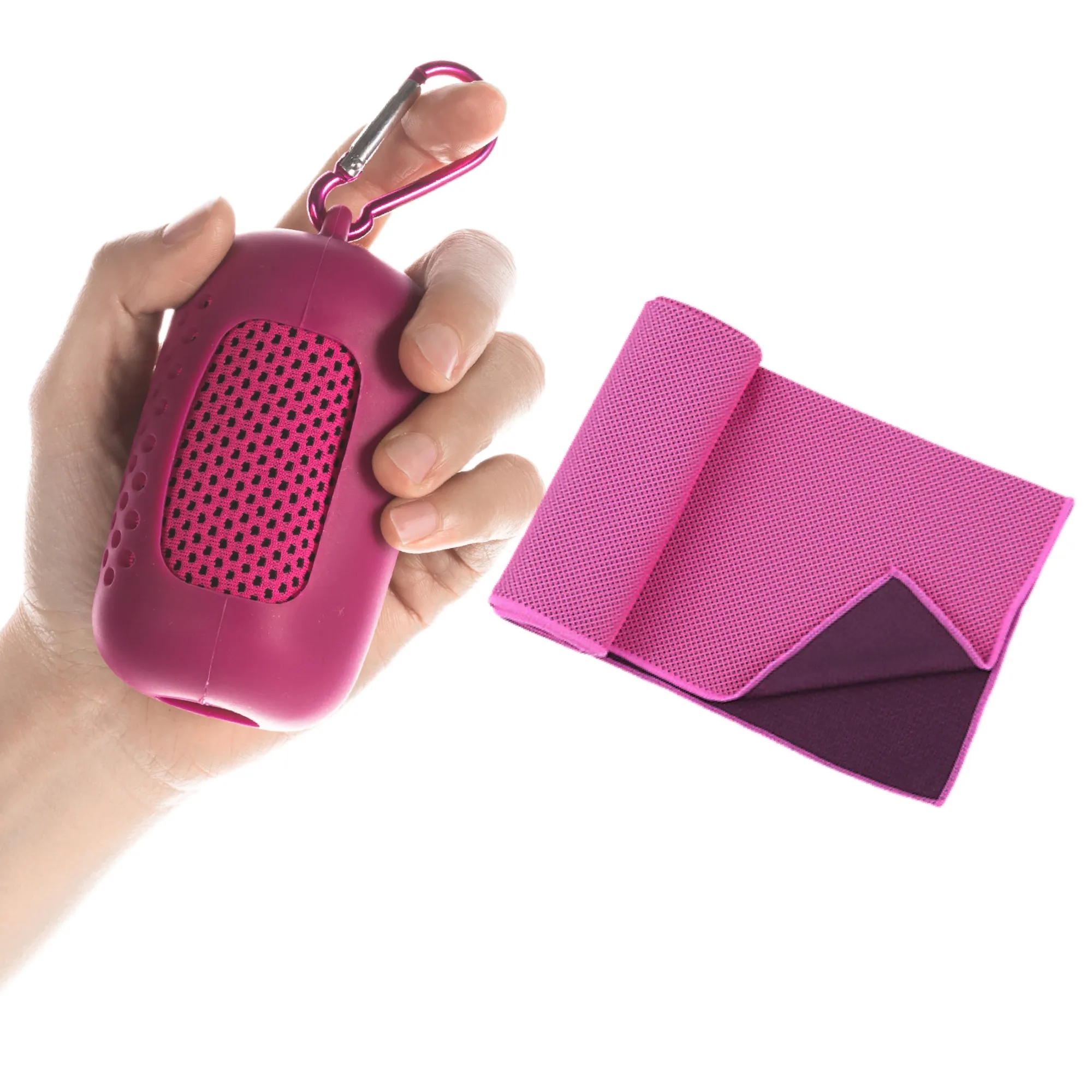Thickened Cooling Towels with Silicone Box and Carabiner 19