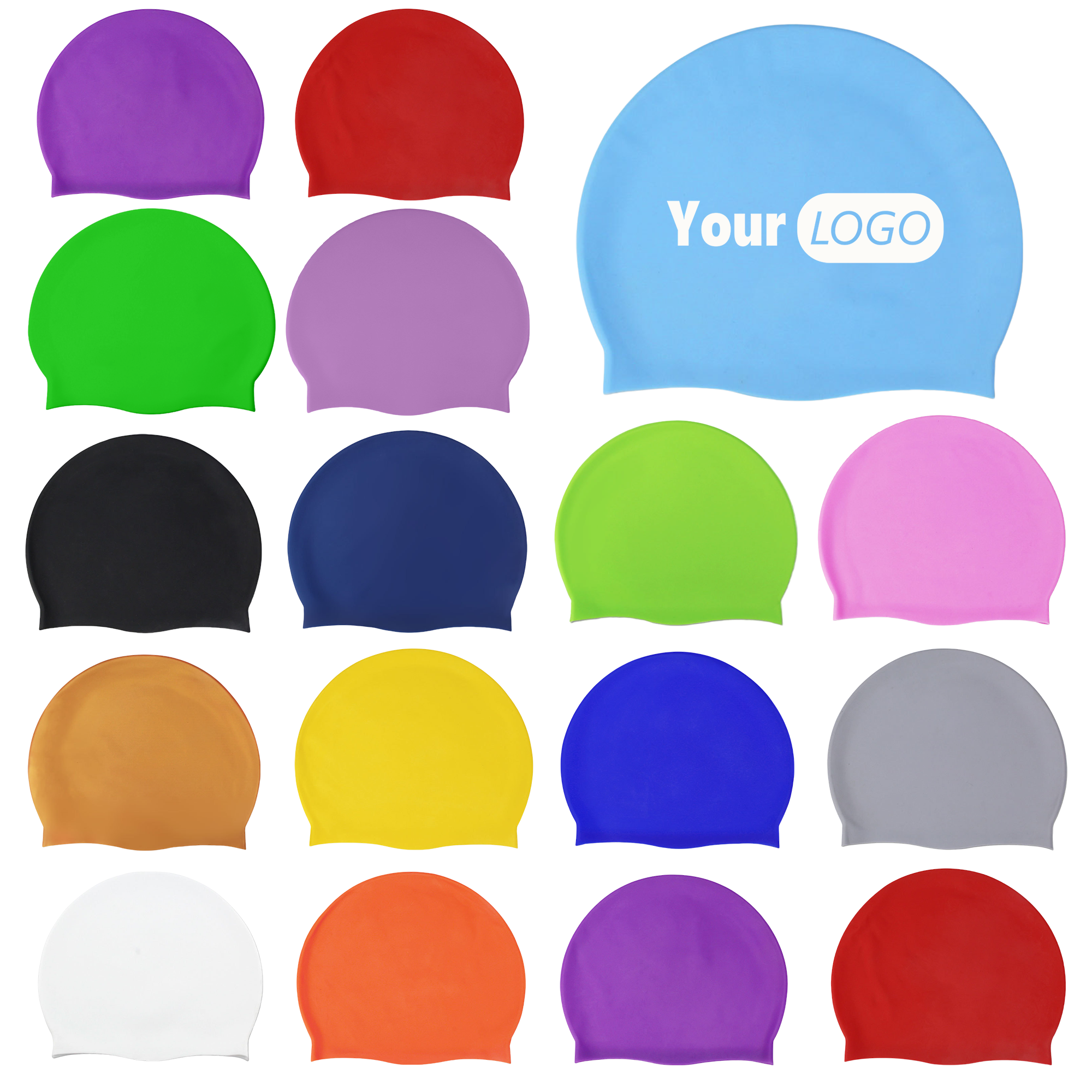 Unisex Adult Silicone Swim Cap 3