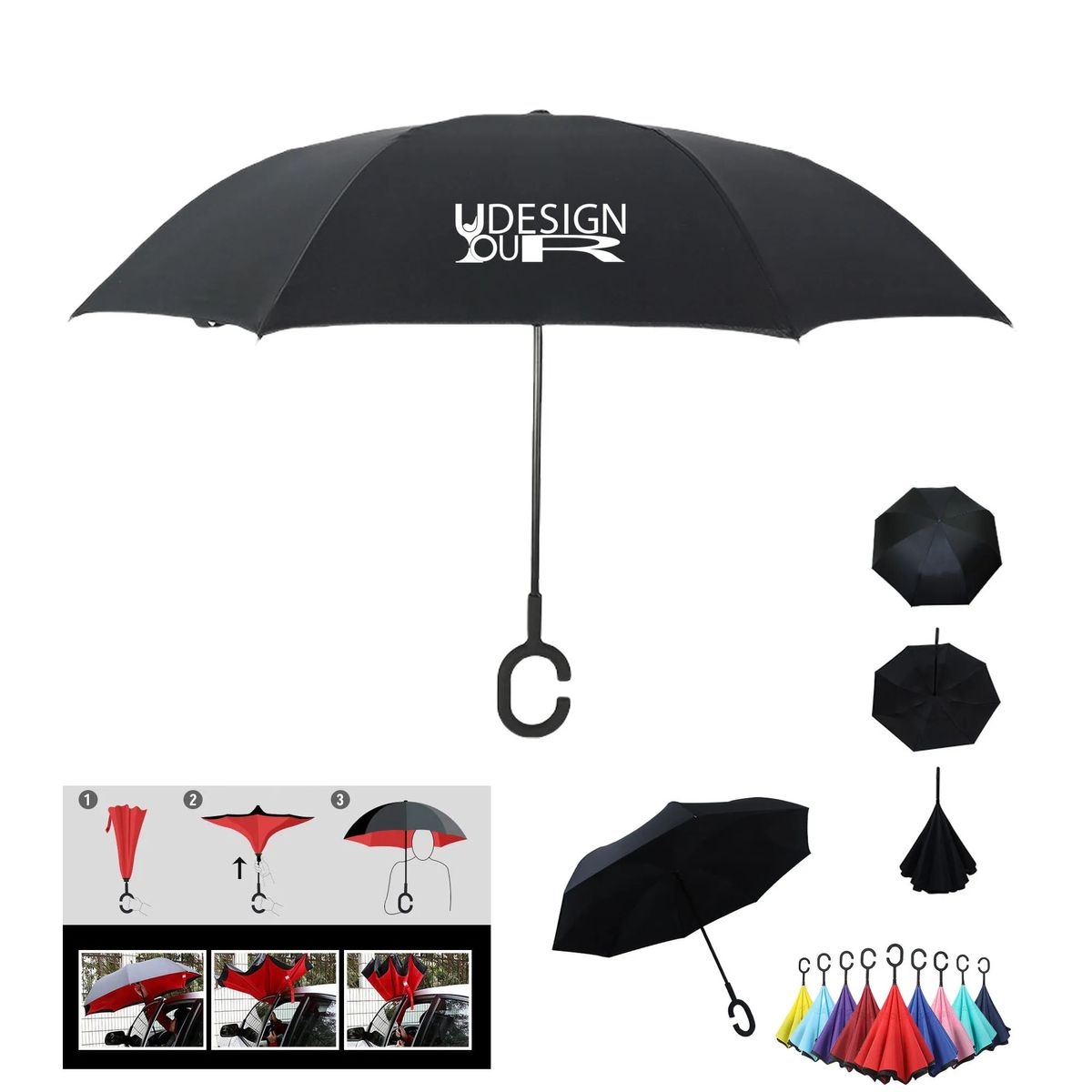 Double Layer Canopy Reversible Umbrella 20