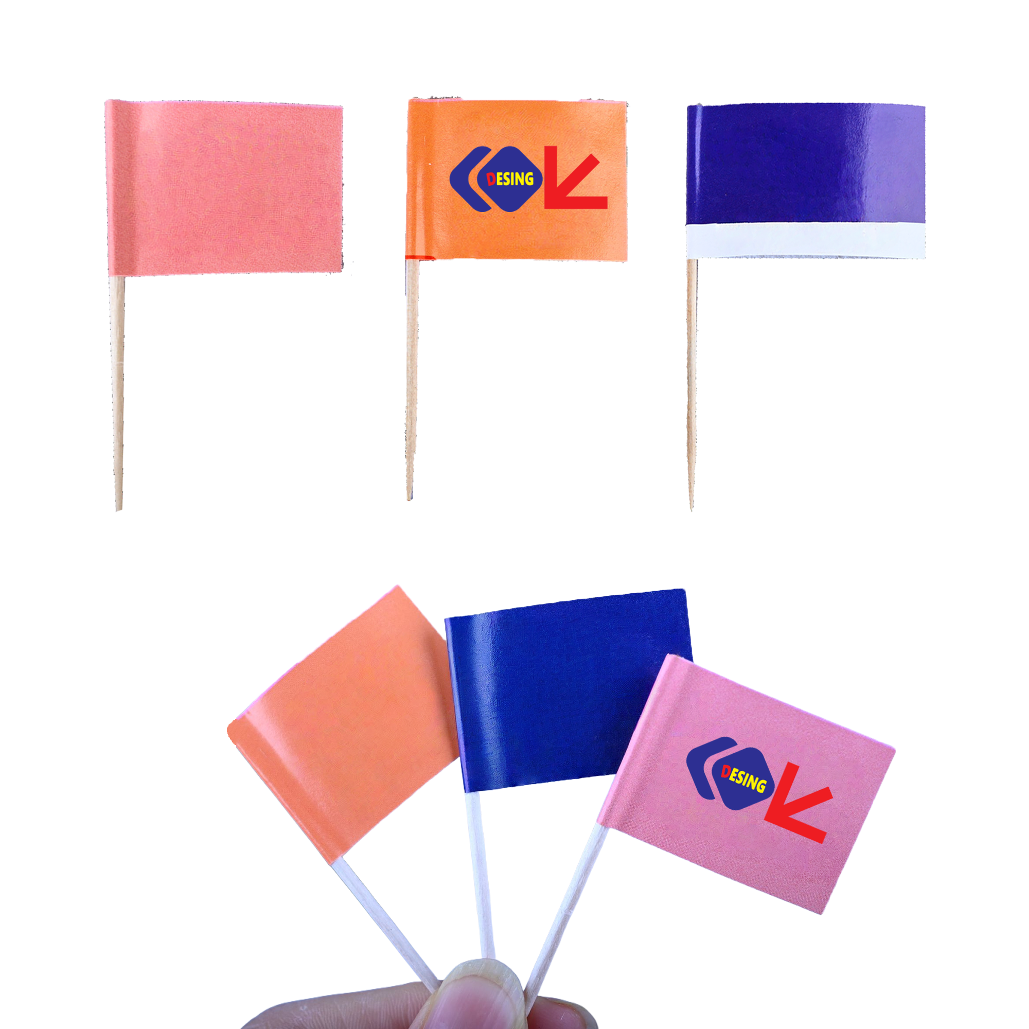 Food Label Toothpick Flag