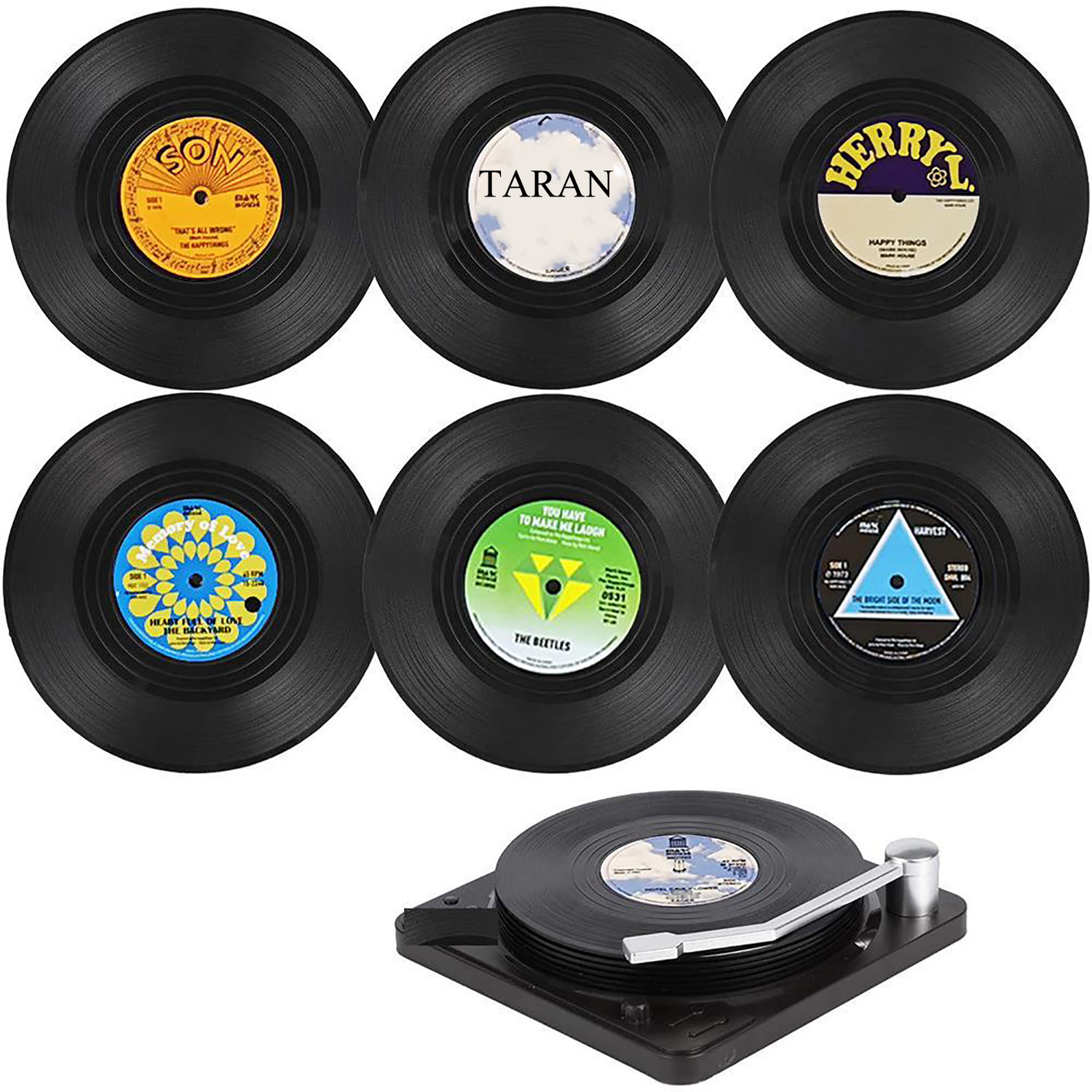 Custom Vinyl Record Coasters