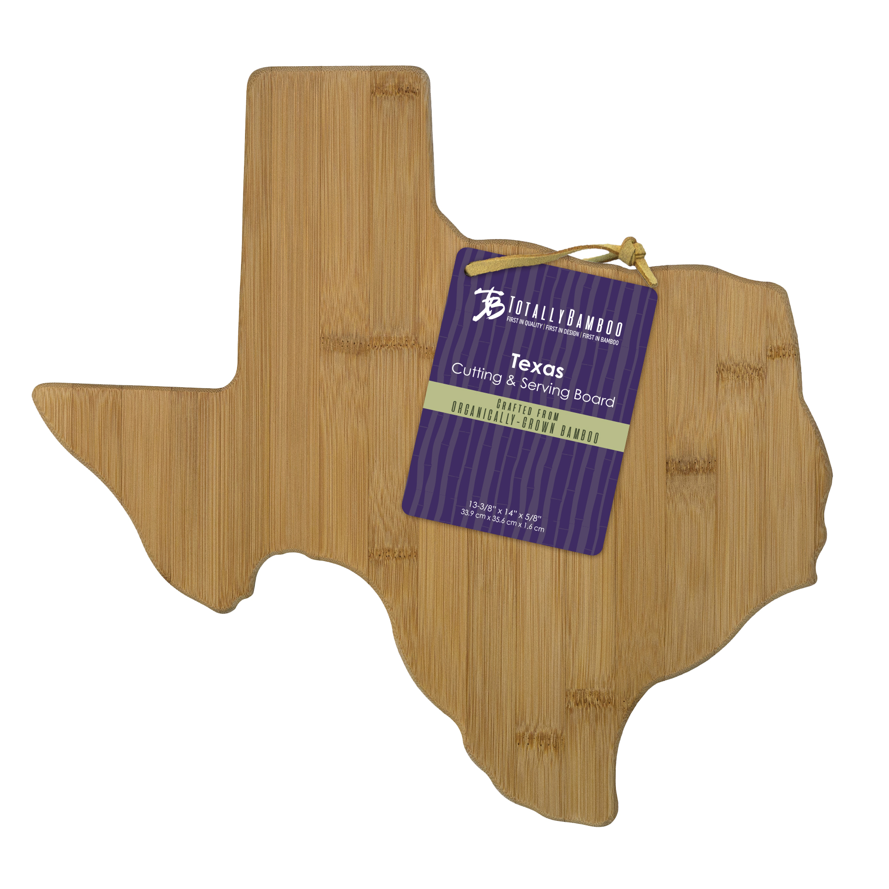 Texas State Shaped Bamboo Serving and Cutting Board 14