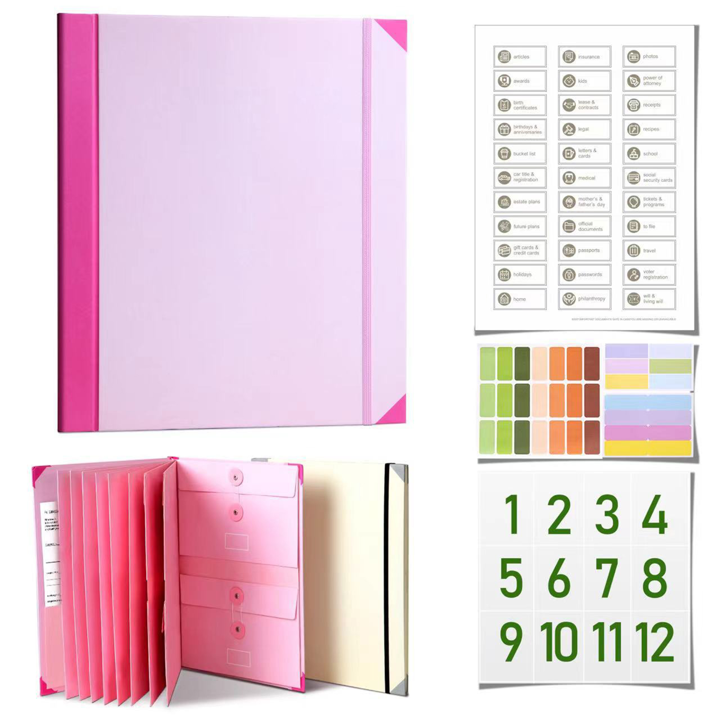 Pvc Stylish Expanding File Folder With Secure Closure For Everyday Use 10