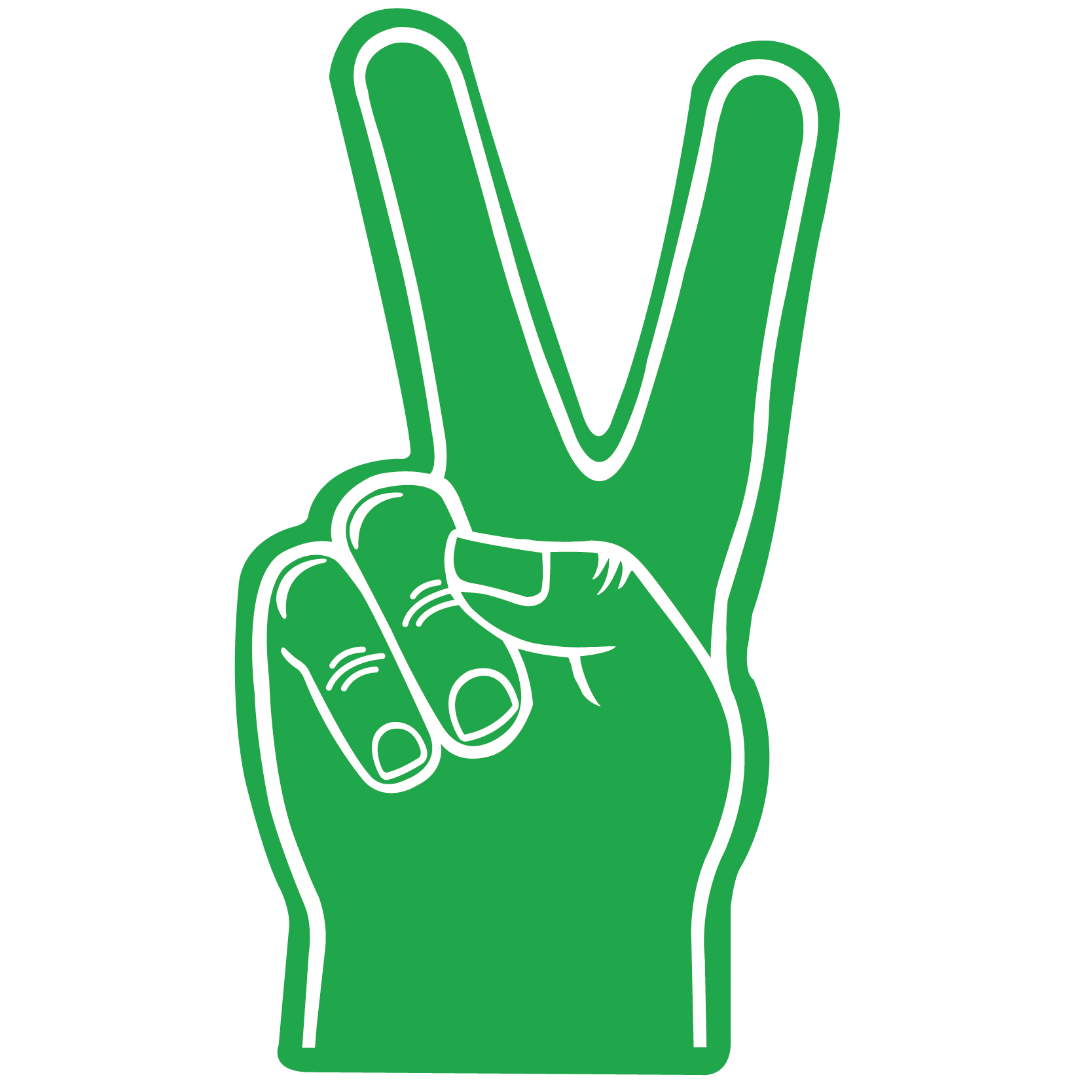 Foam Hand Peace 18" 63