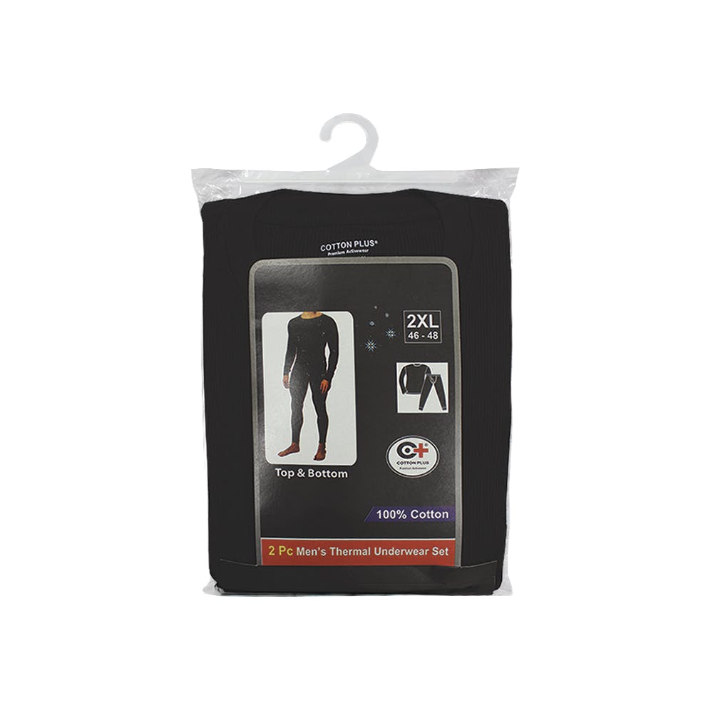 Thermal Underwear Sets - Black 2X 3