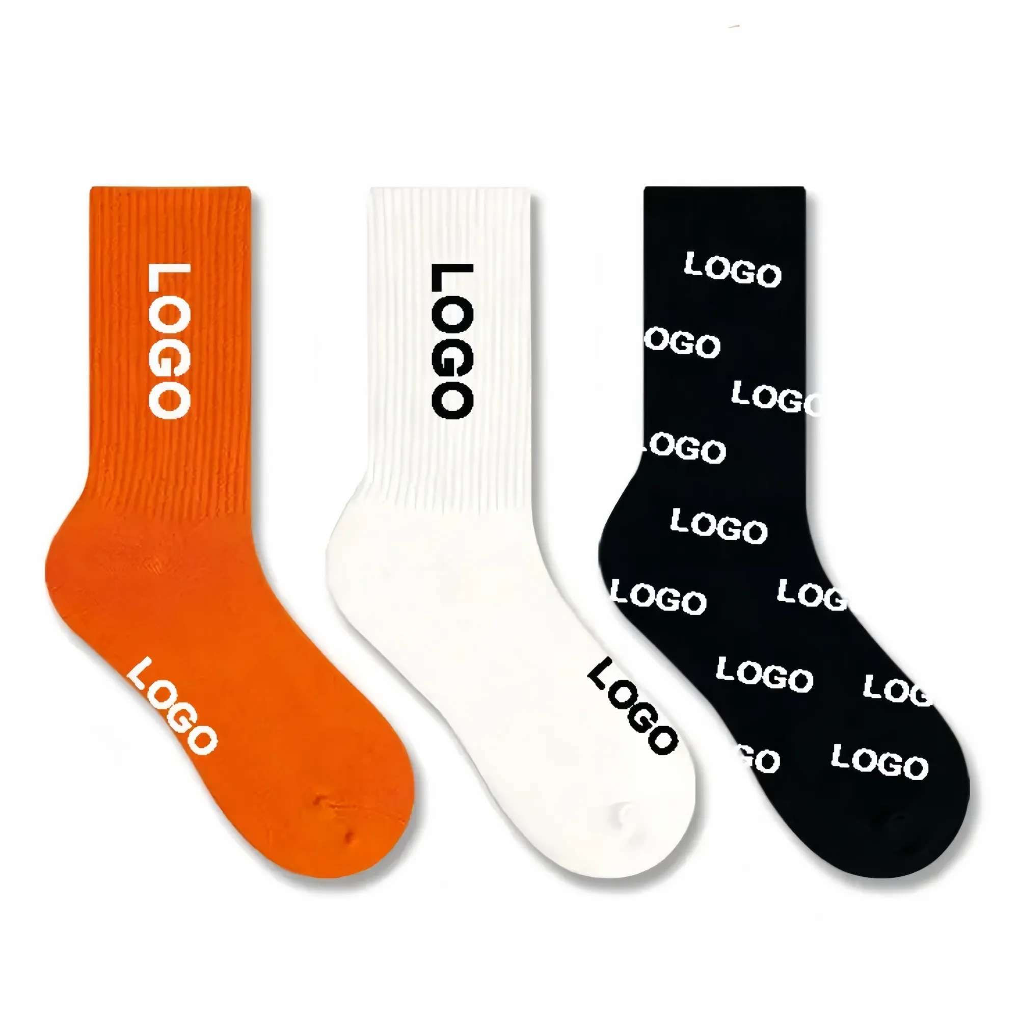 Solid Color Combed Cotton Running Socks 3