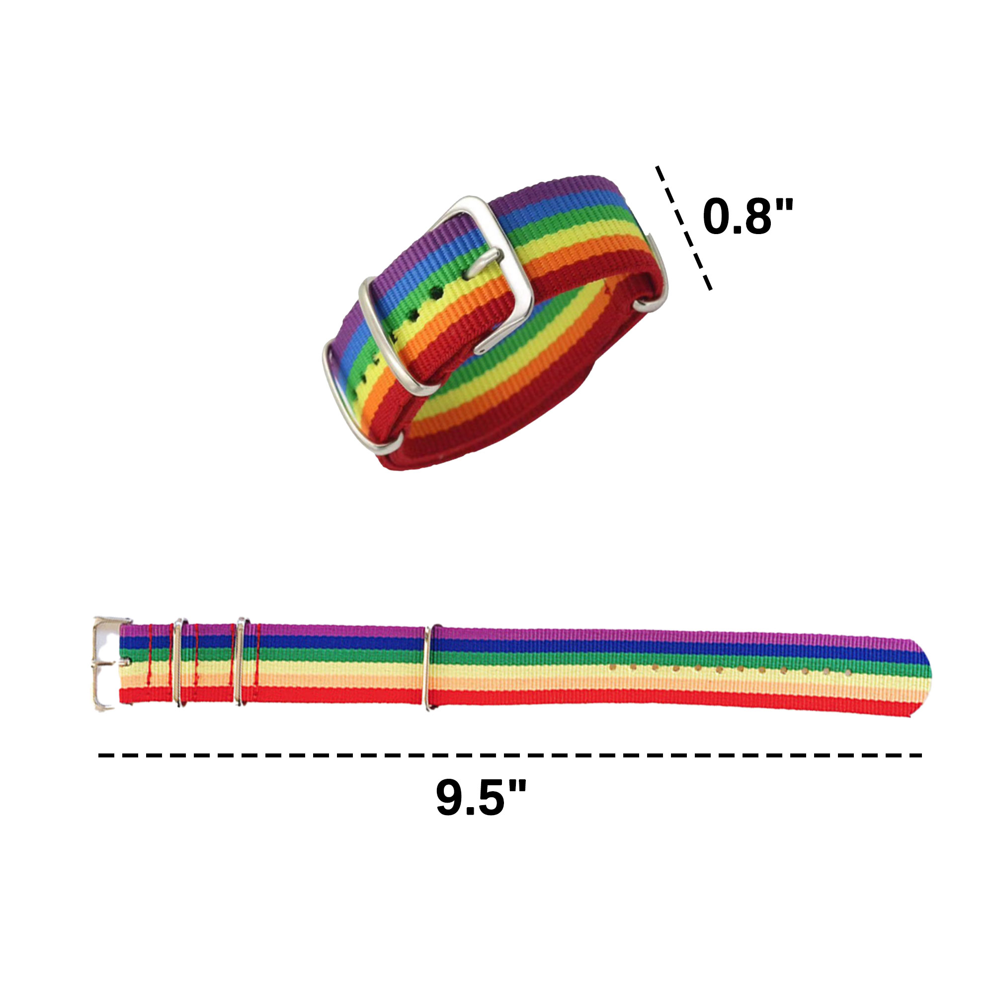 MOQ 100 Bracelet Wristband Braided Rainbow Pride Day 4