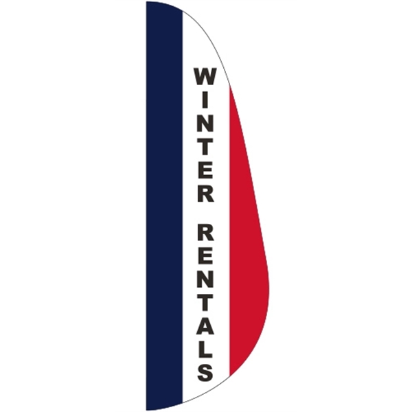 3' x 10' Message Feather Flag - Winter Rentals