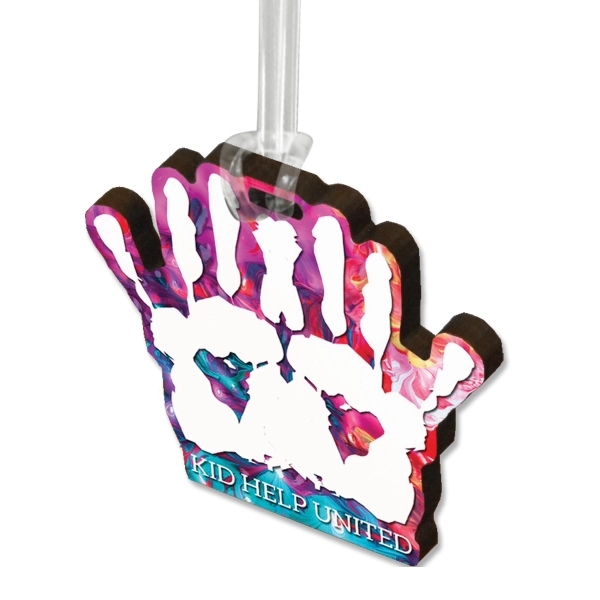 Custom Ultra Vivid Recycled Wood Bag Tags 18