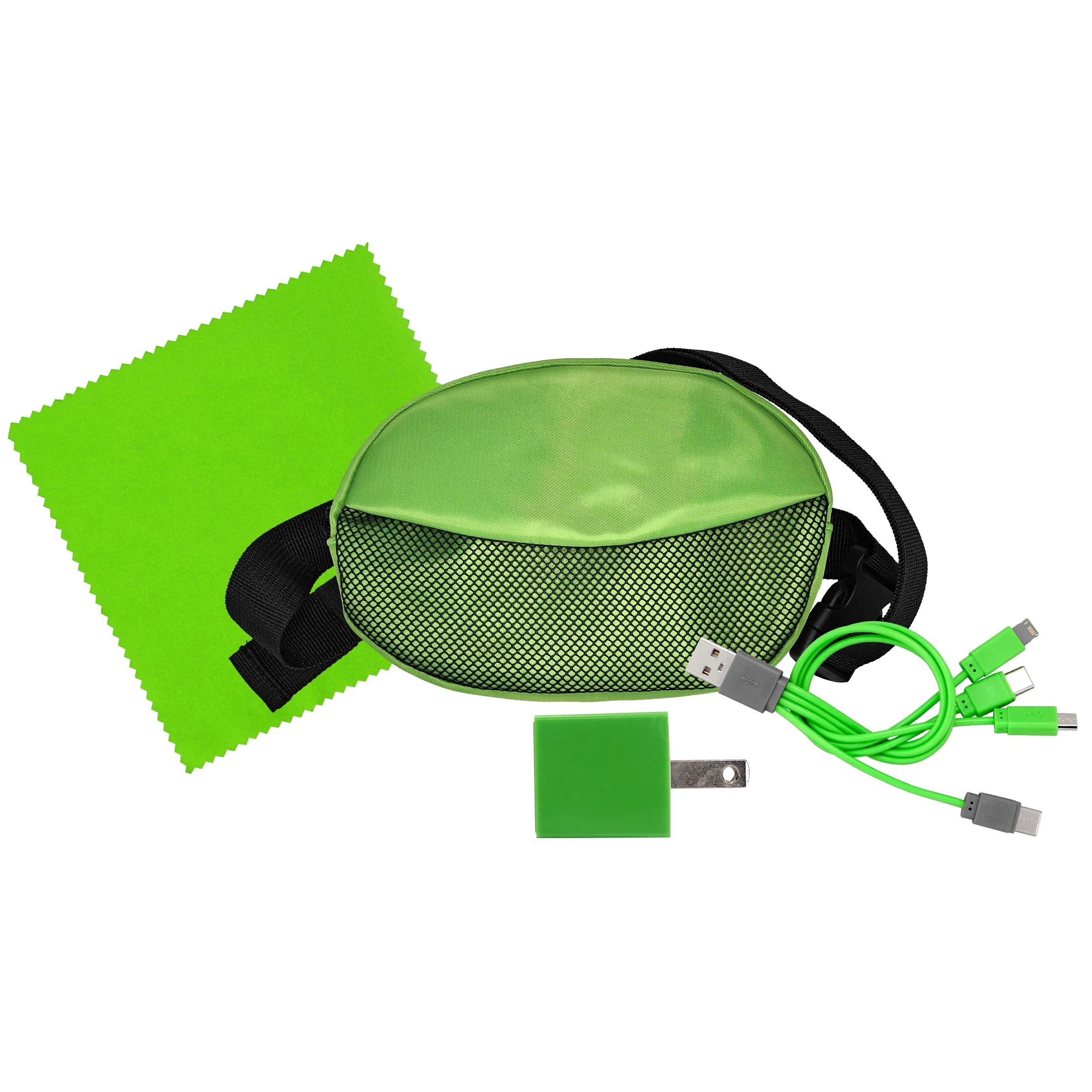 Sporty Charger, Cable and Cloth Travel Set 3