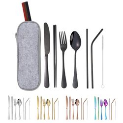 Stainless Steel Cutlery Set with Bag