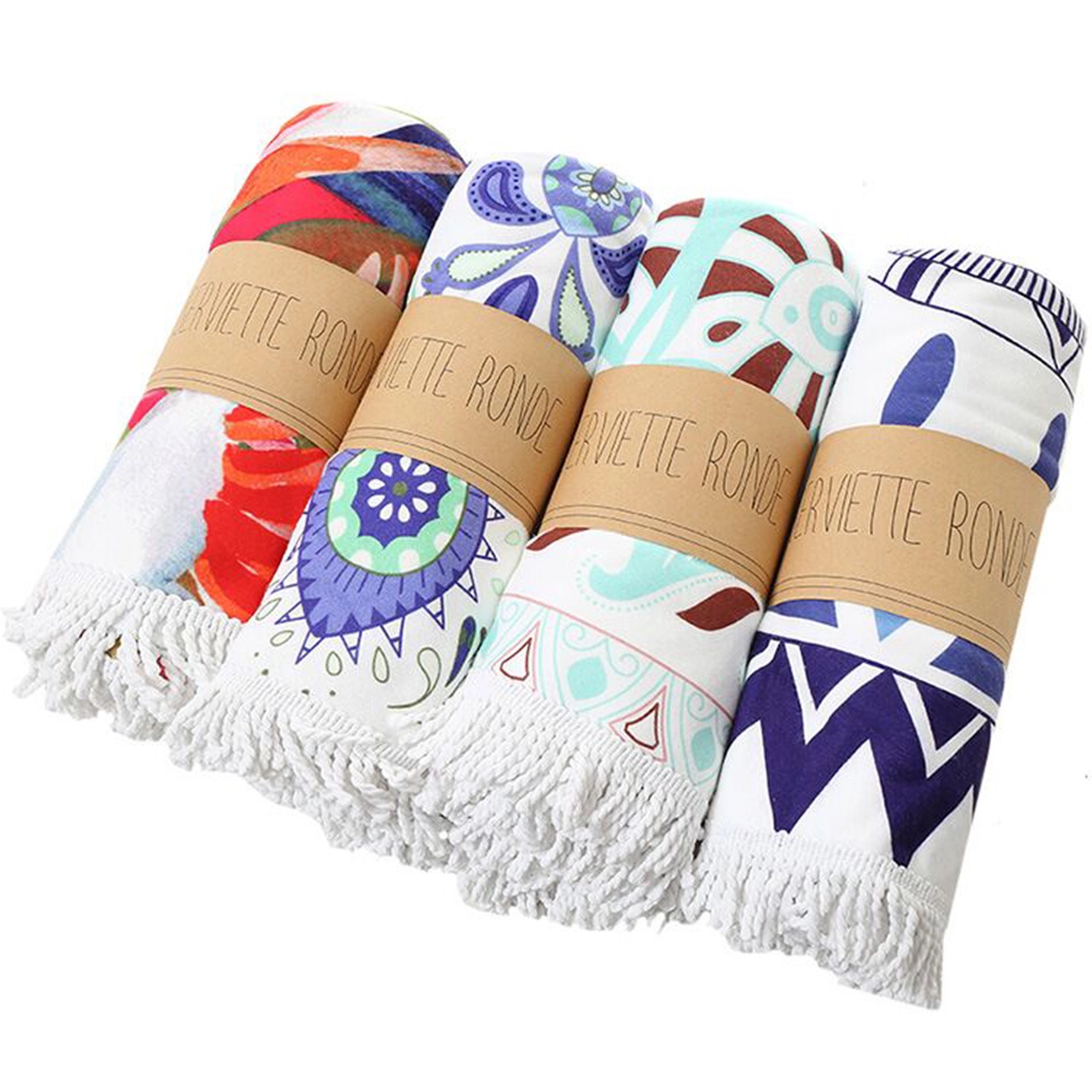 59" Full Color Round Beach Towel Blanket MOQ 10 PCS 5