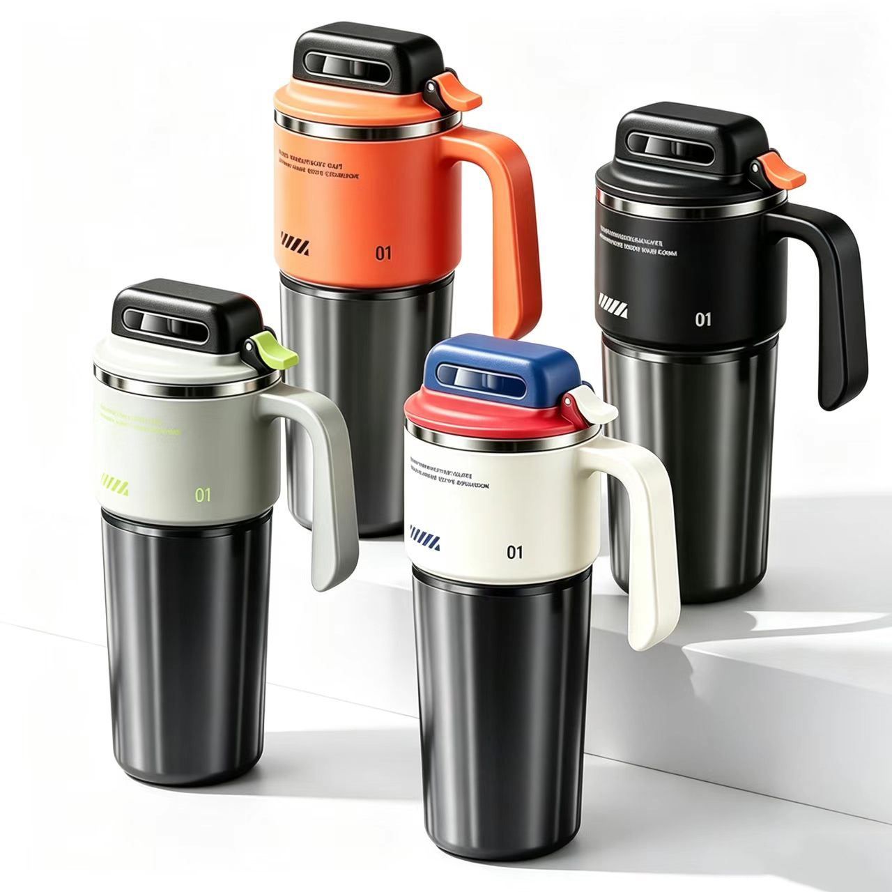 32OZ Stainless Steel Insulated Dual Drink Tumbler With HandleFor Car&Office&Home&Travel