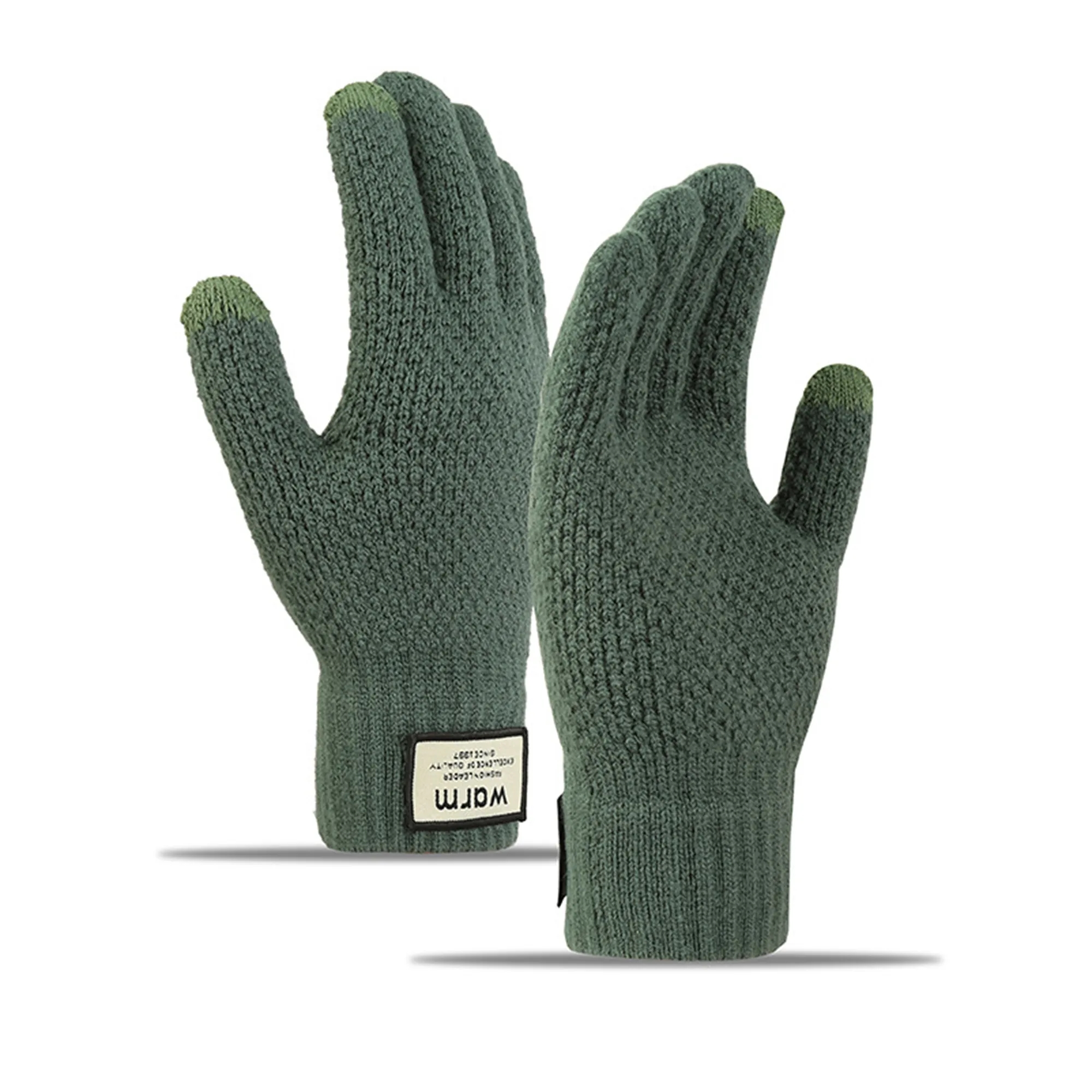 Customized Thick Winter Yarn Touch Screen Glove 21