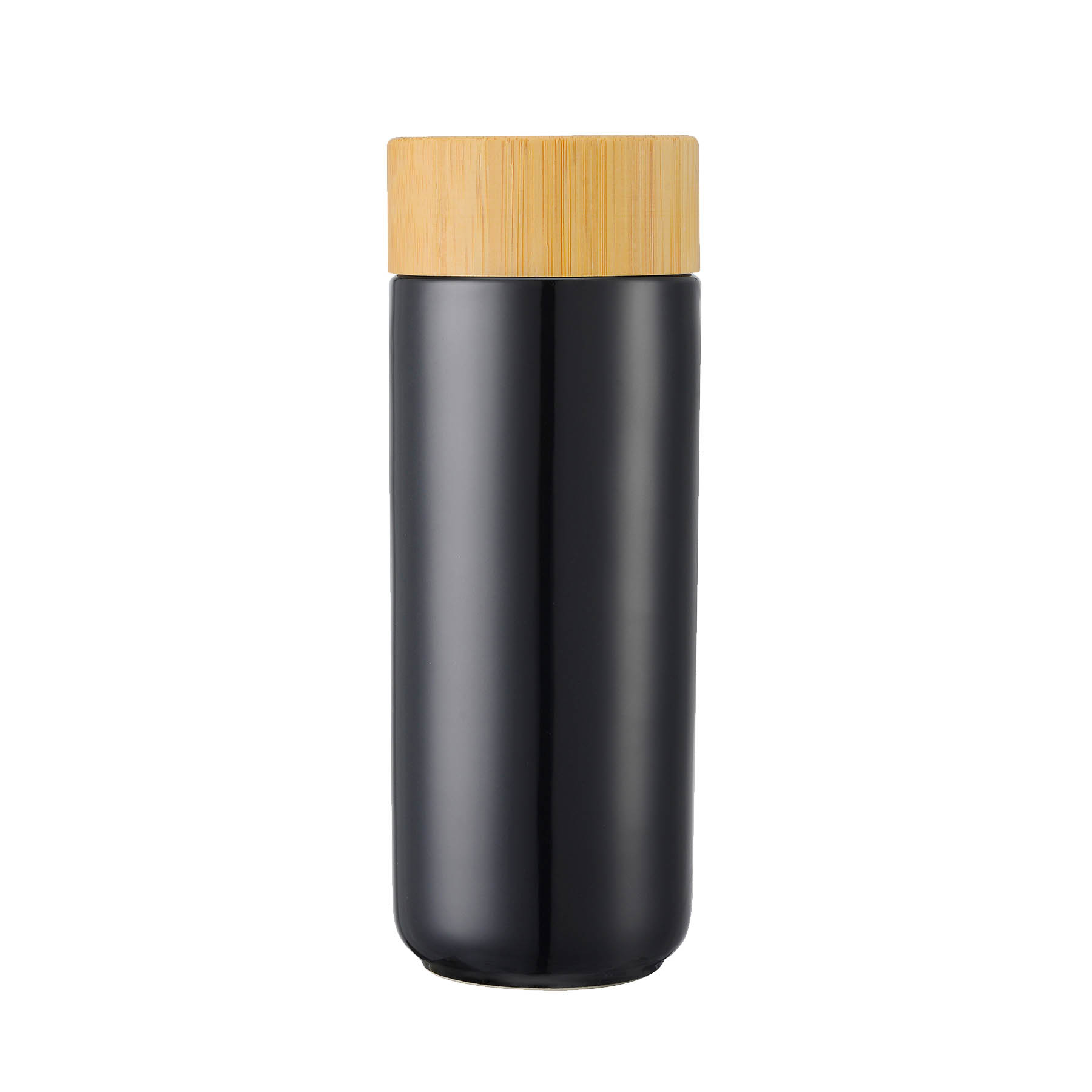 10 oz. Double Wall Ceramic Bottle w/Bamboo Lid 14