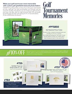 Golf photo folders sales flyer