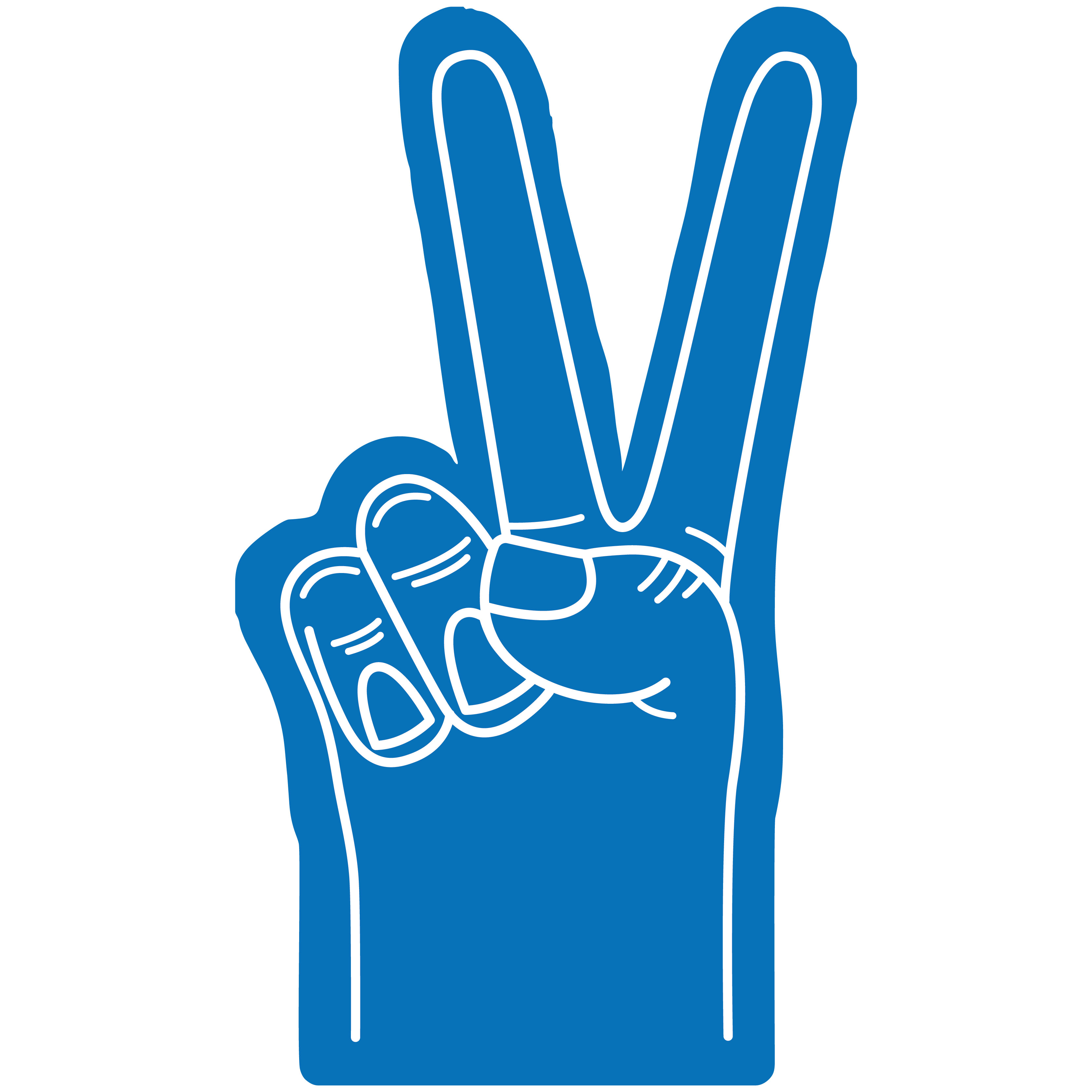 6.5" Peace/Victory Hand 67