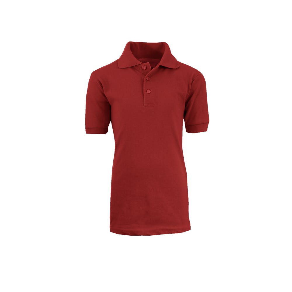 Unisex Adult Uniform Polo Shirts - Burgundy 2X 3