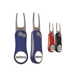 Pitchfix Hybrid 2.0 Golf Divot Tool w/ Custom Ball Marker - PFXHY2