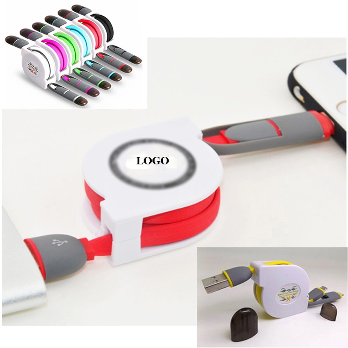 2 In1 USB Retractable Charging Cable