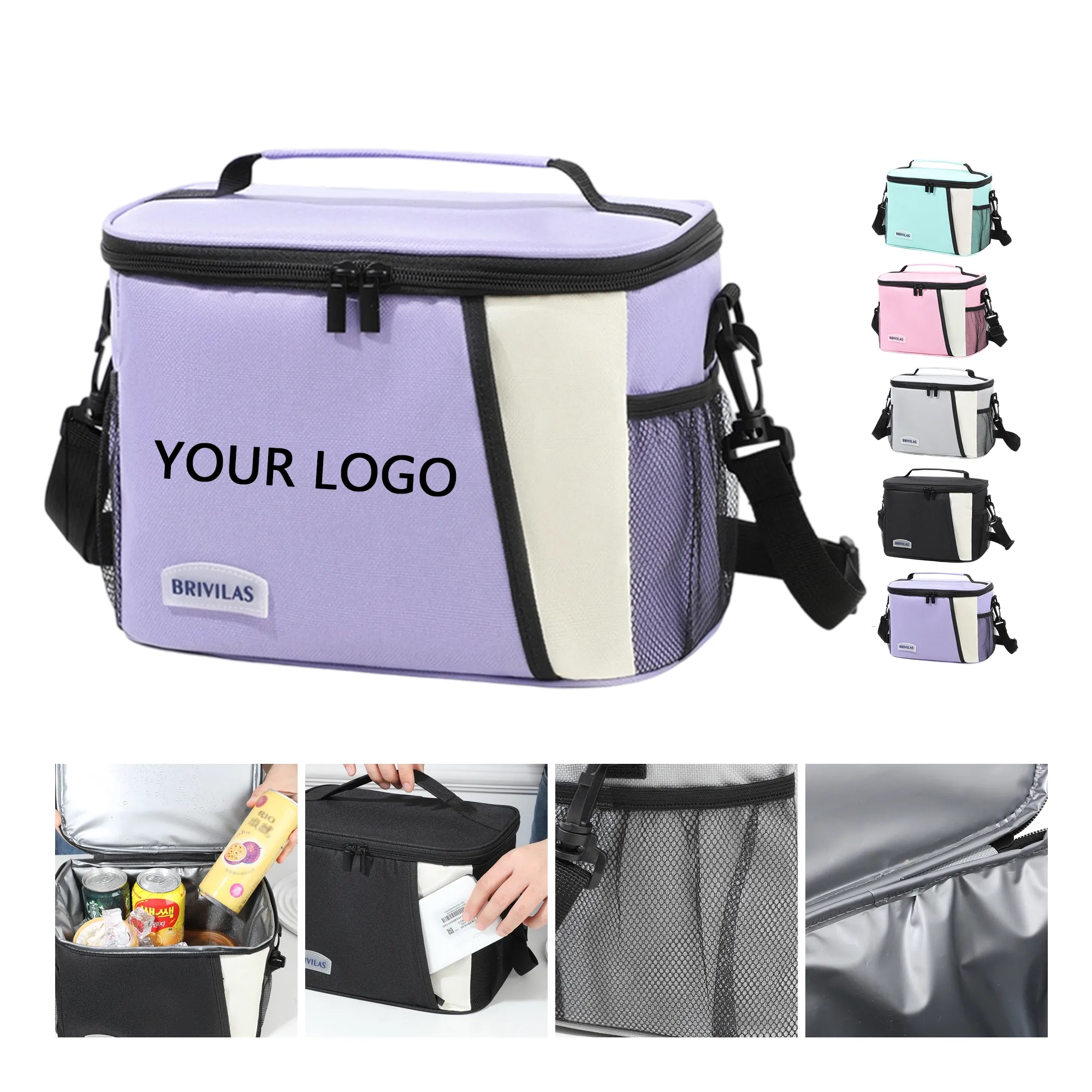 Insulated Crossbody Cooler Bag with Large Capacity