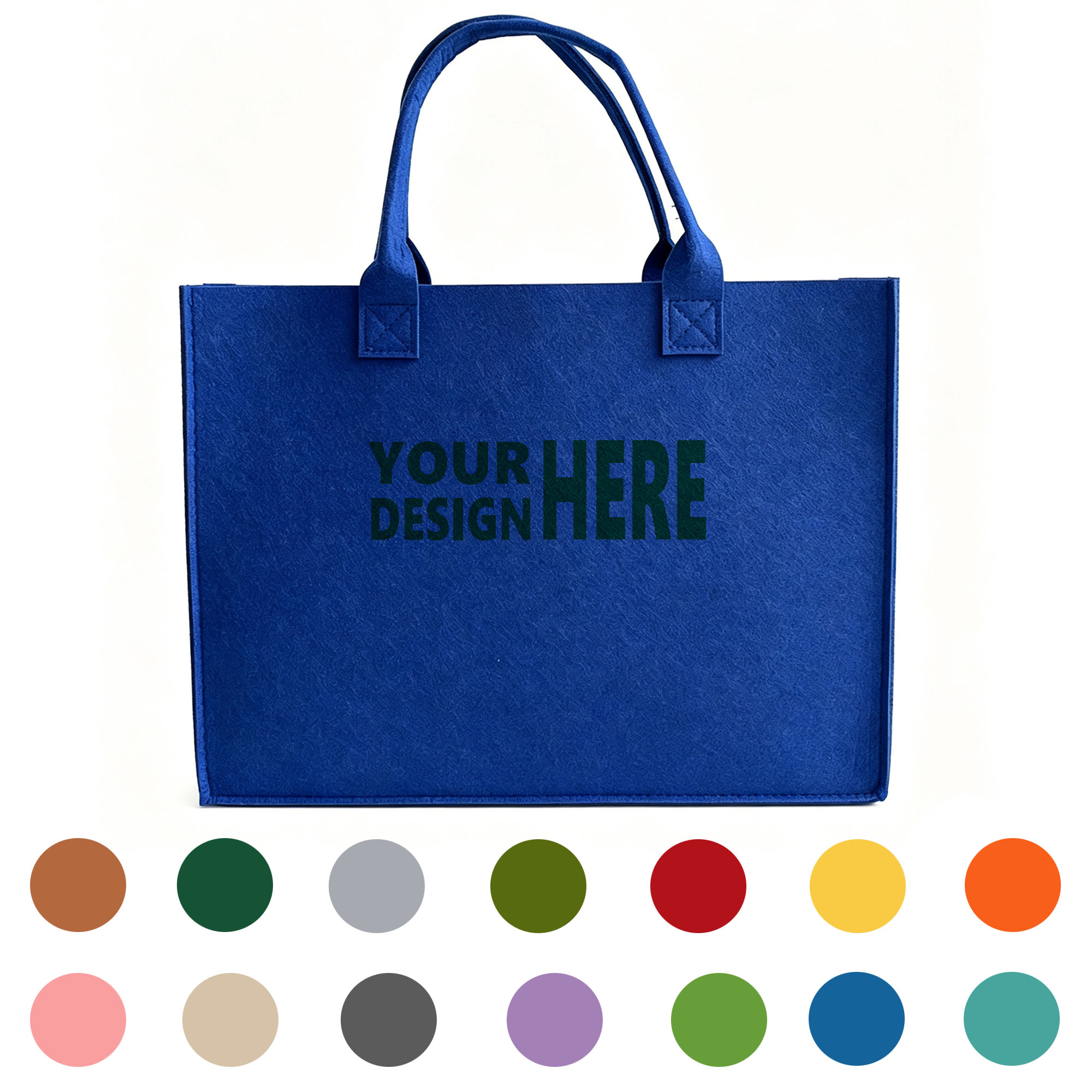 Customizable Felt Tote Bag Large Handbag 2