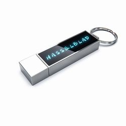 Light Up USB Flash Drive With Metal Key Ring