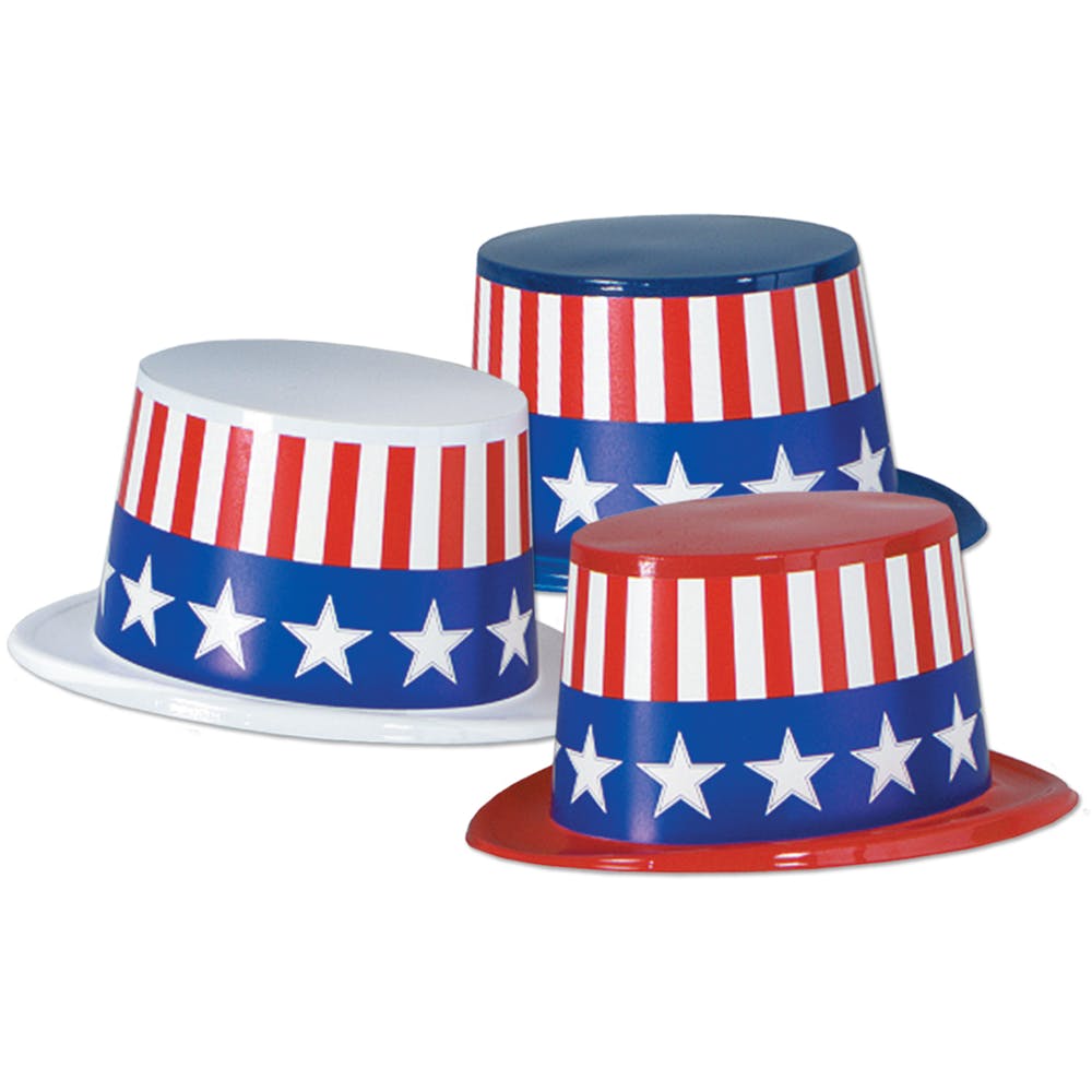 Patriotic Topper Hats - Assorted One Size 3