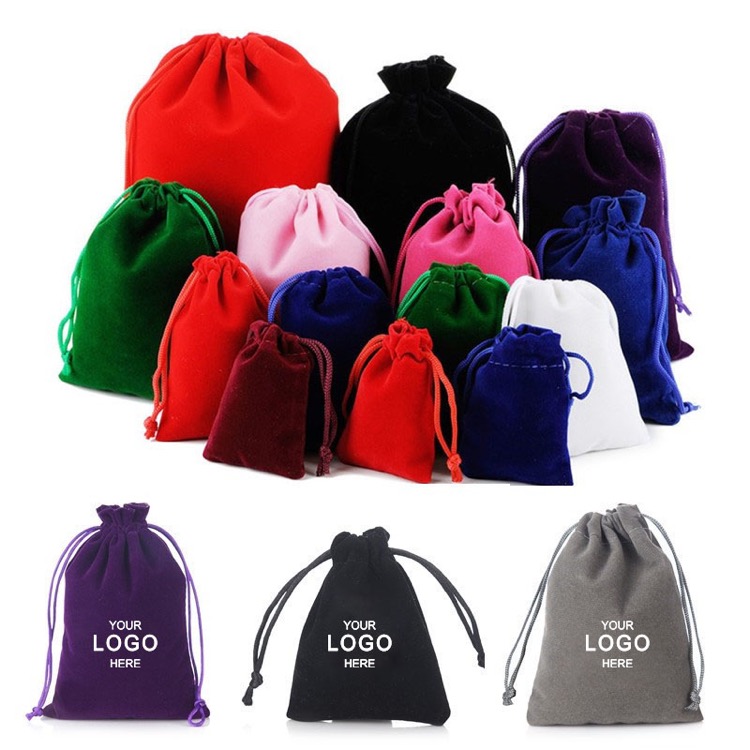 Drawstrings Velvet Gift Bags
