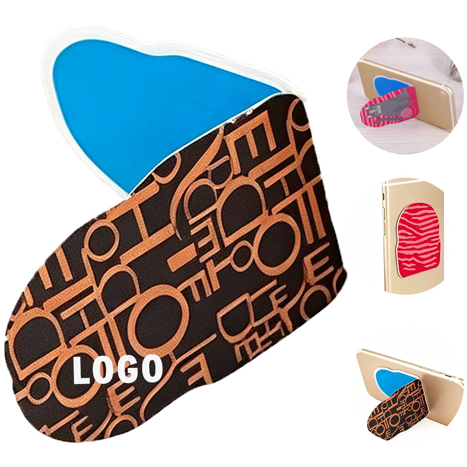 Reusable PET Sticky Phone Grip for Smooth Surfaces