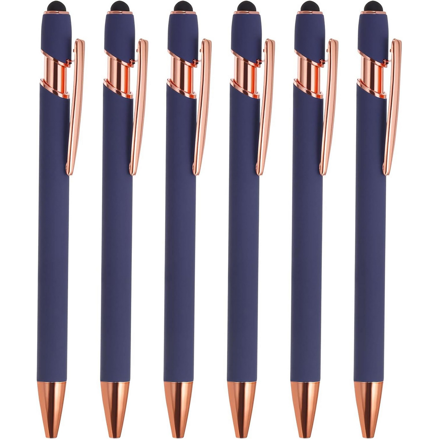 Metal Ballpoint Pen With Stylus Tip Rose Gold 11